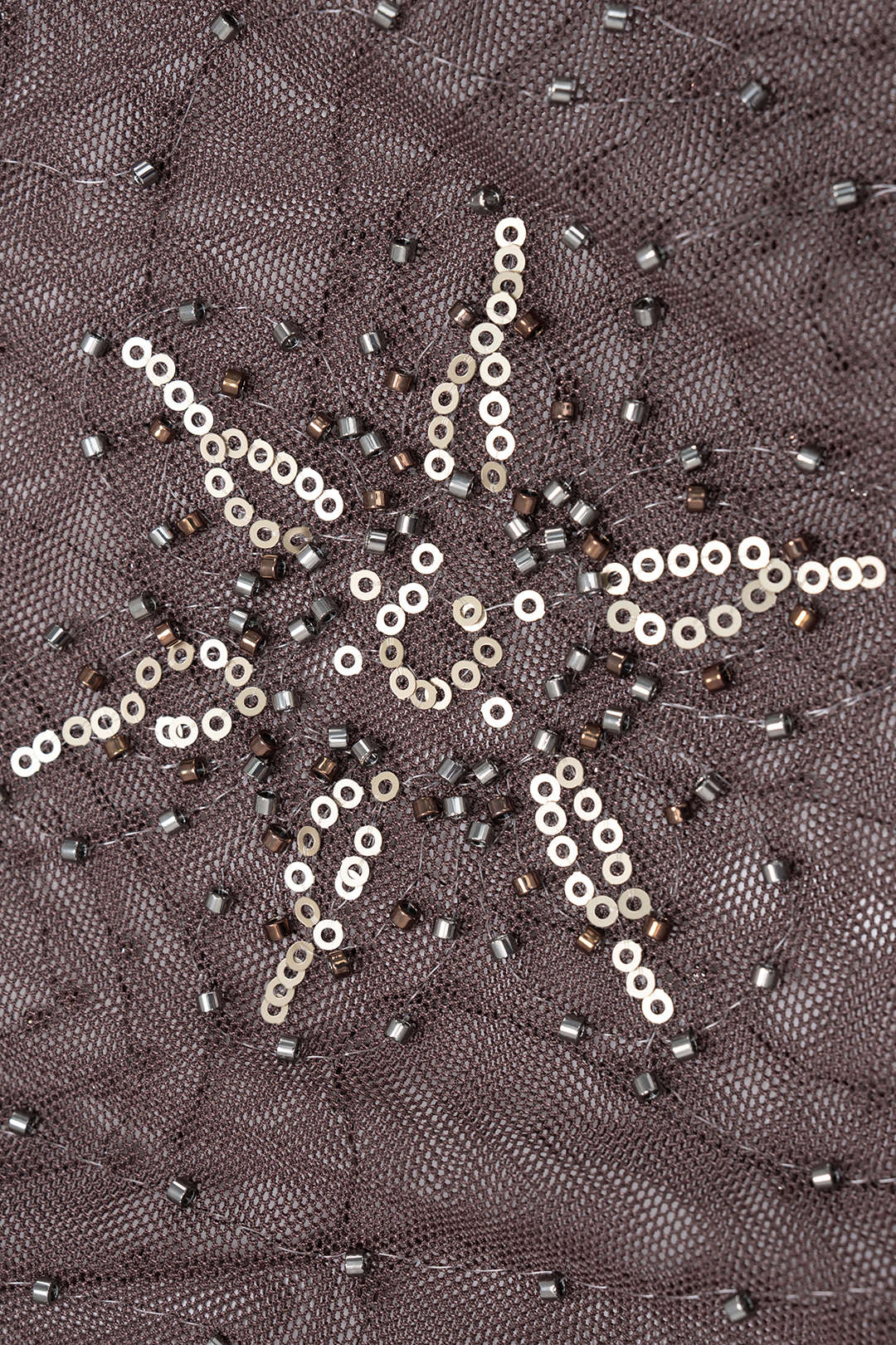 Mesh Beaded Shirred Waistband Pants