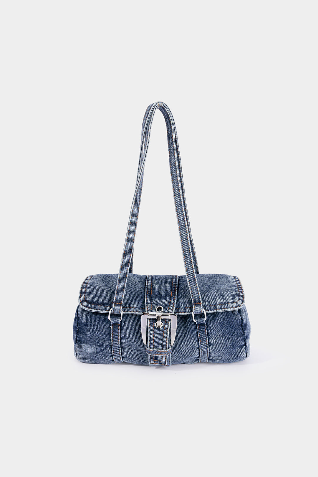 Jeans-Umhängetasche mit Reißverschluss