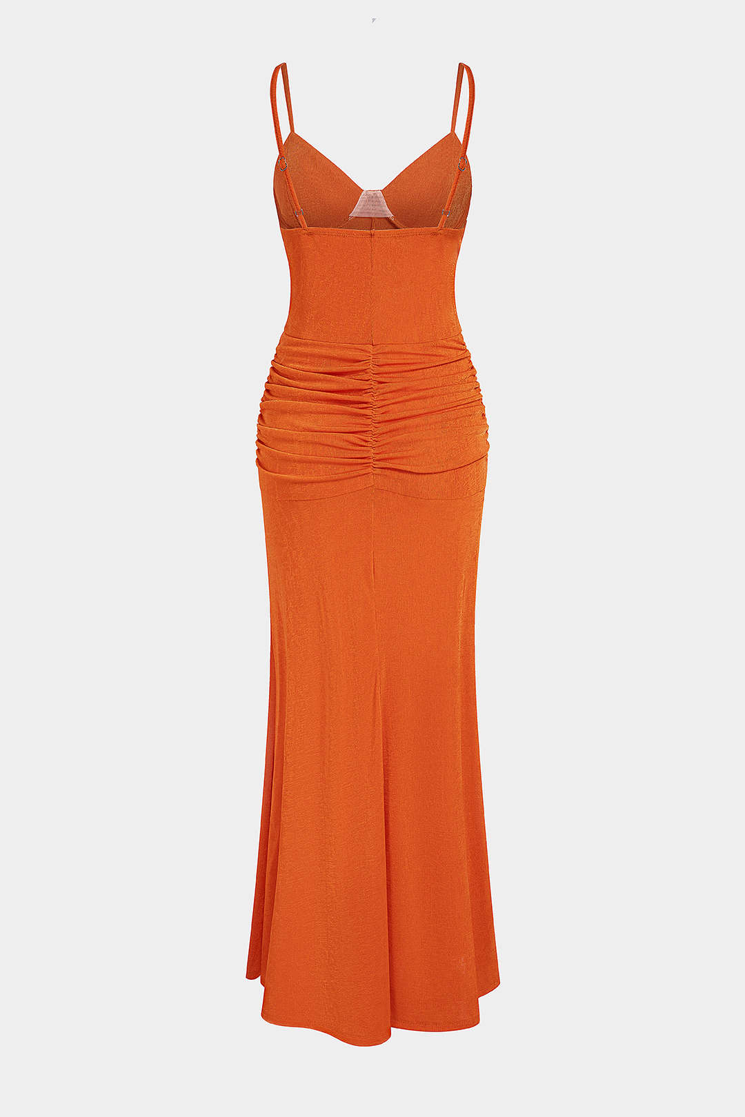 Ärmelloses Maxikleid mit drapiertem Wasserfallausschnitt