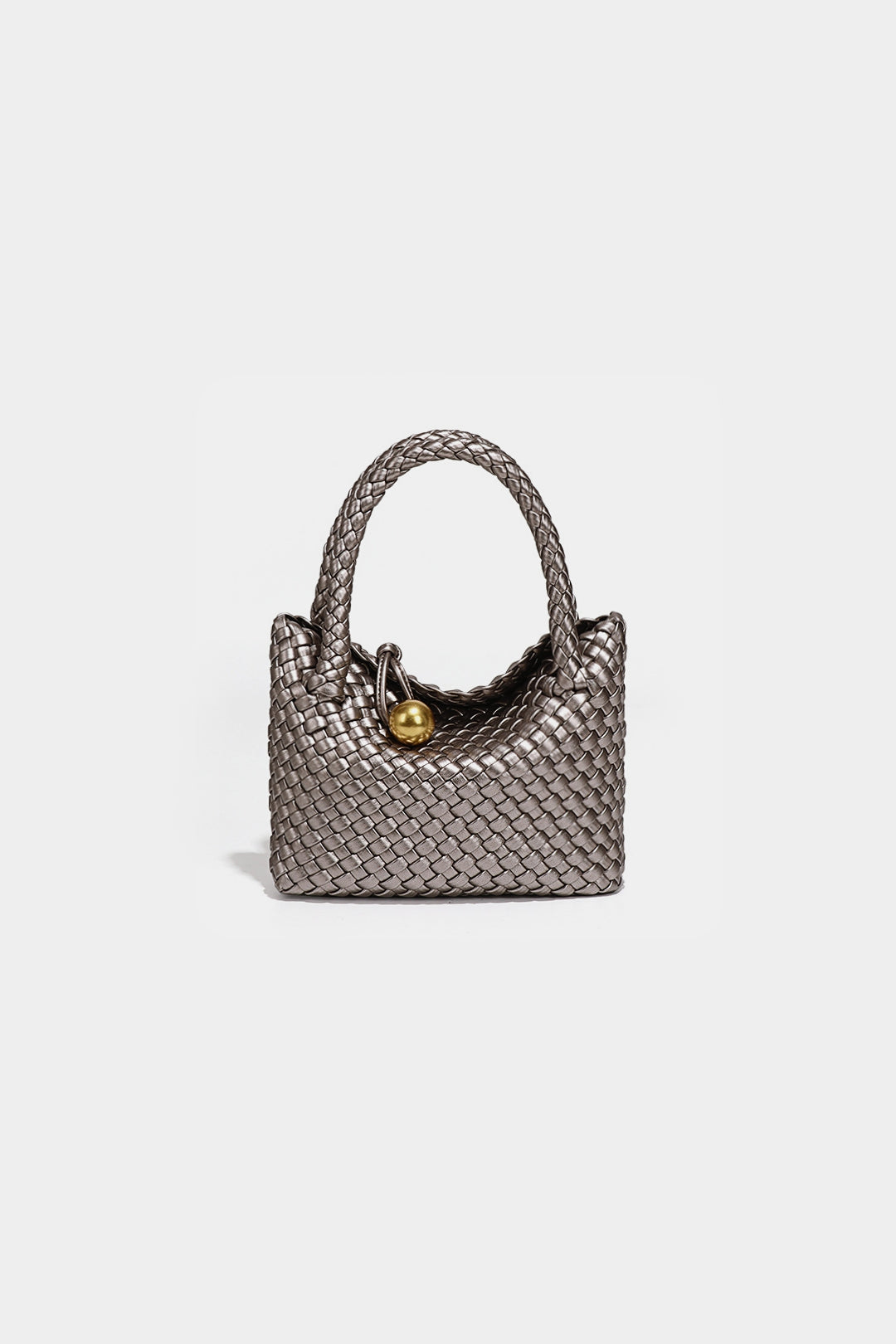 Sac cabas tressé en similicuir