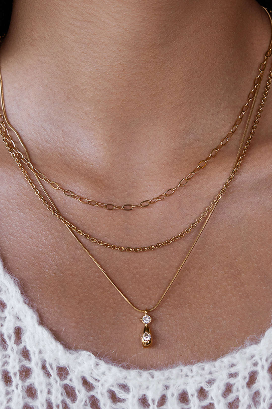 Alloy Muti-Layer Chain Necklace