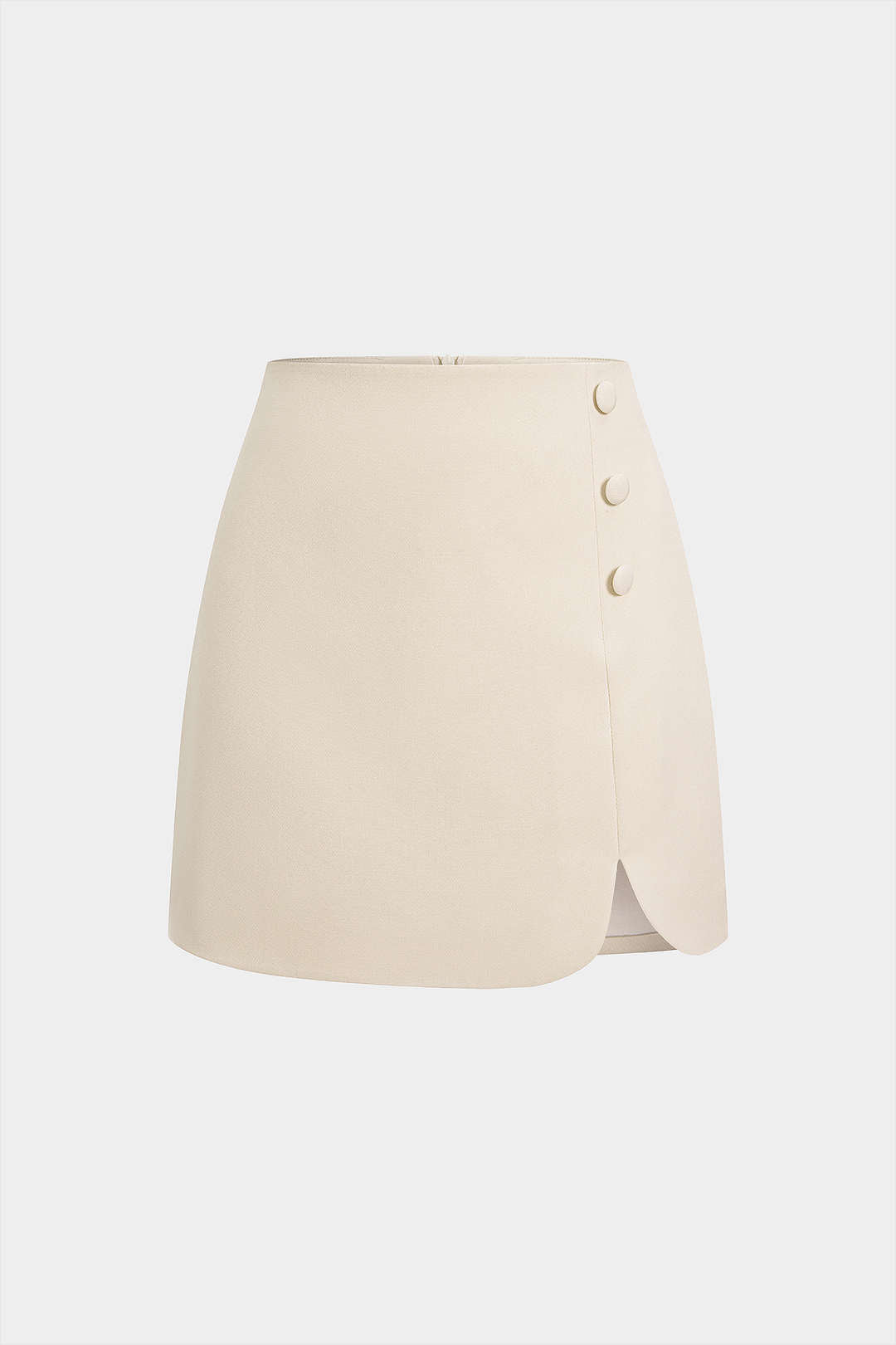 High Waist Button Skirt