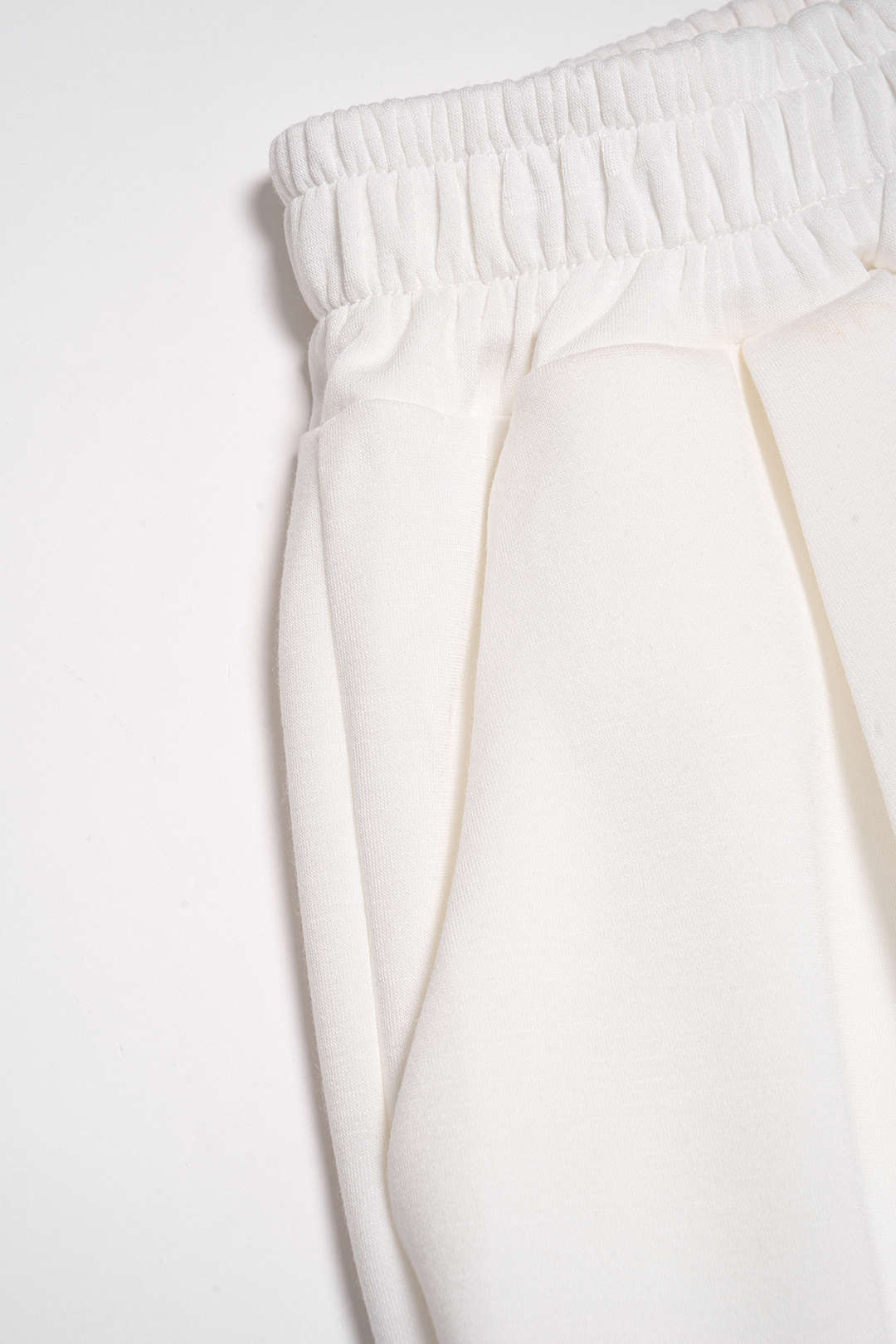 Patchwork Lace Trim Shirred Waistband High Waist Shorts