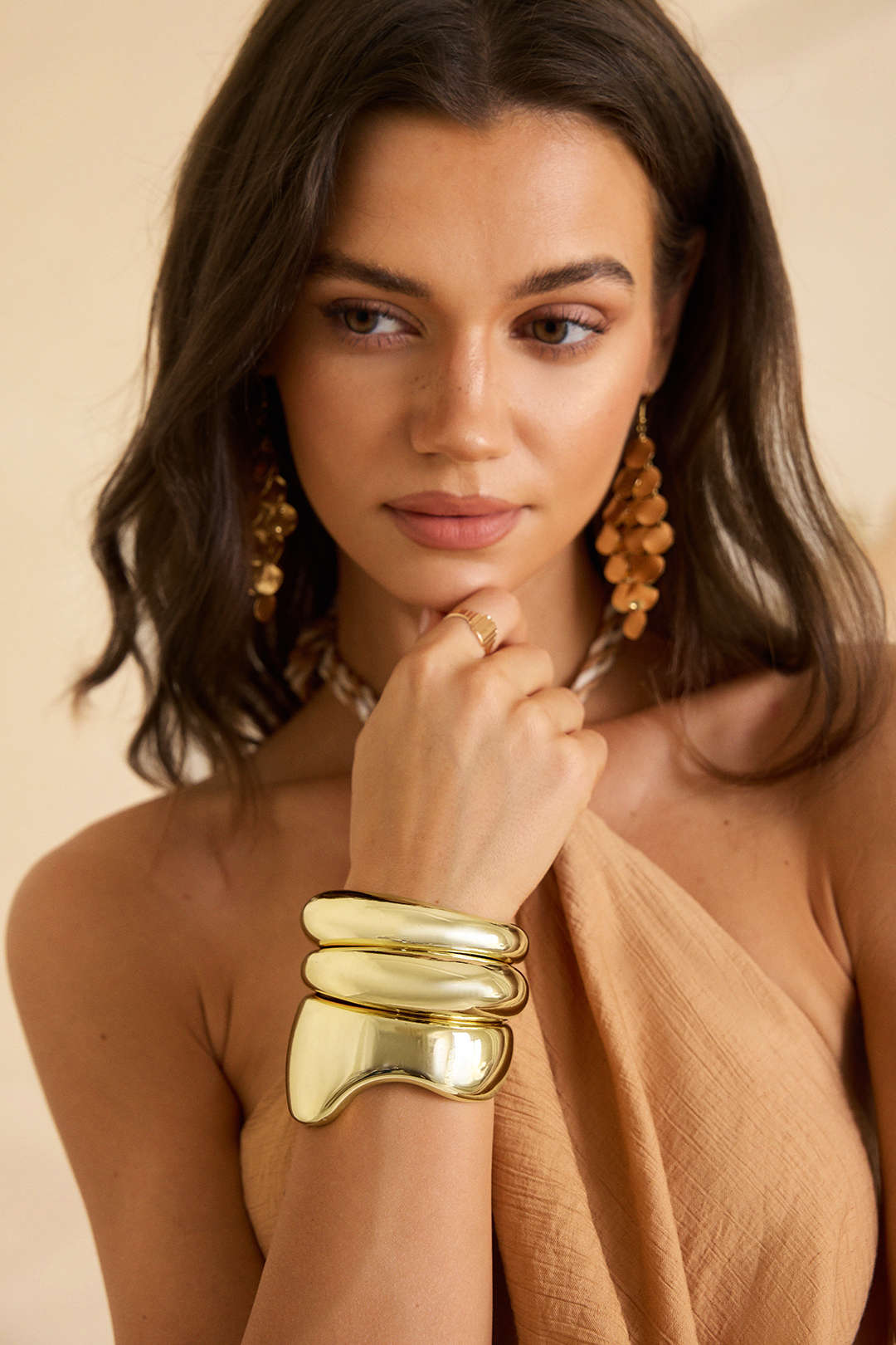 Geometrisches Armband aus Legierung