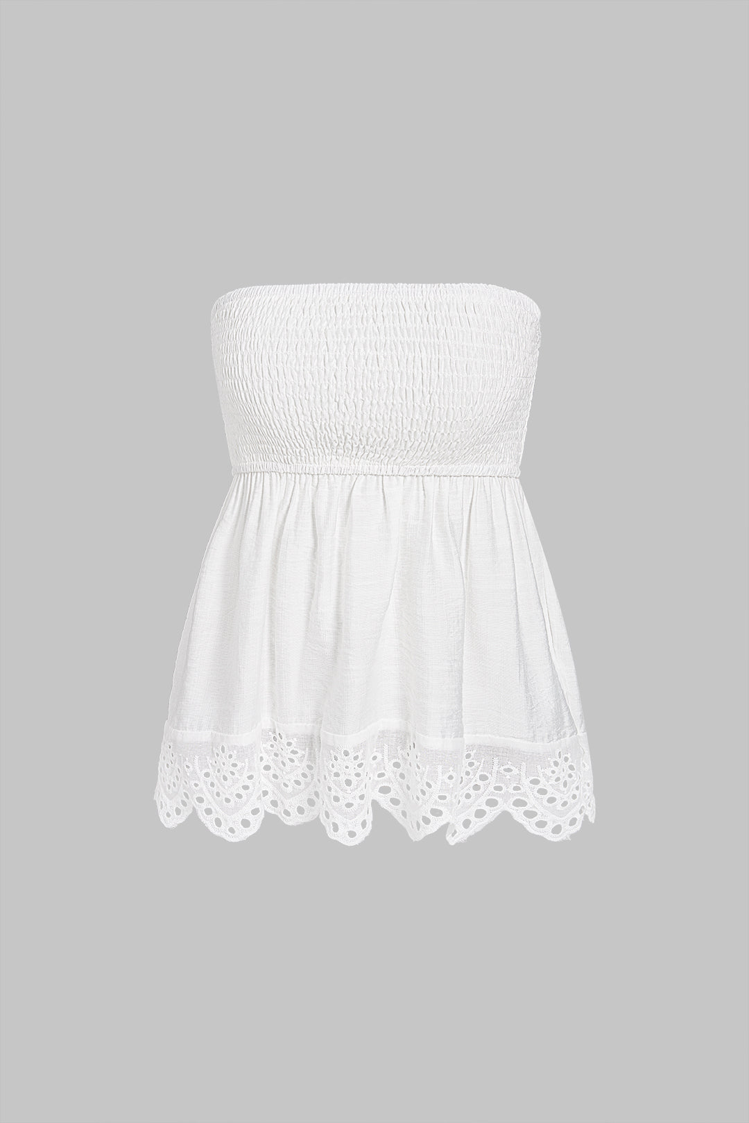 Ausgeschnittenes gerafftes Tube-Top