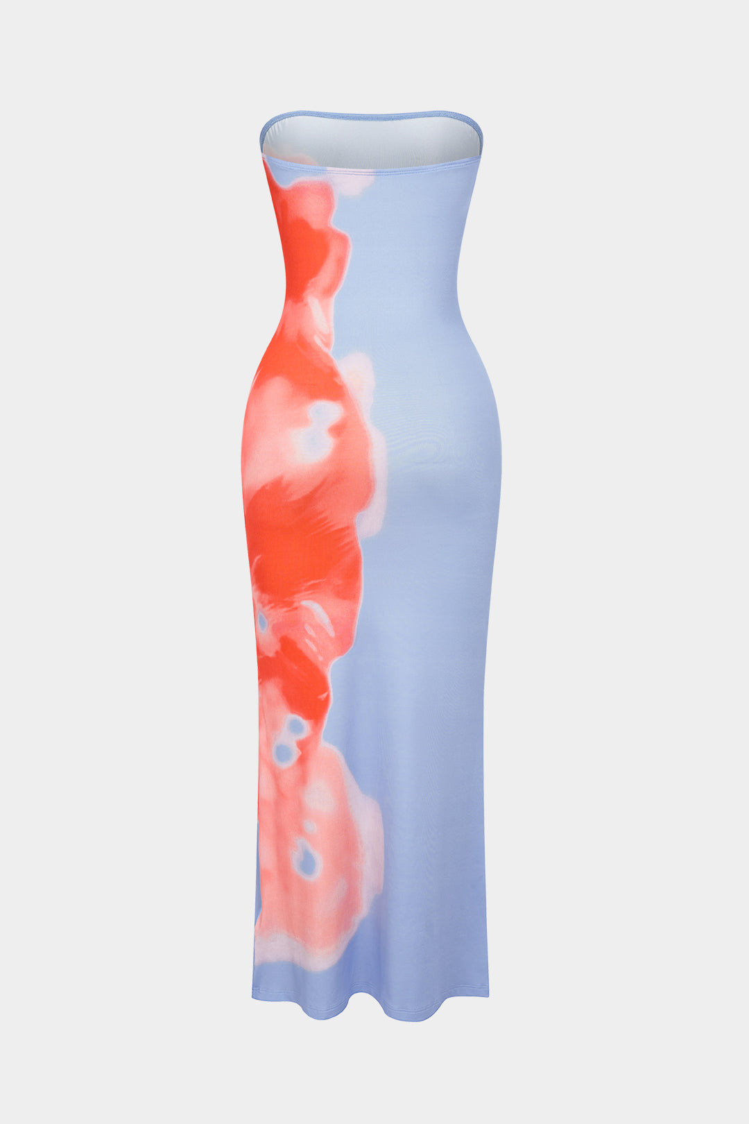 Robe longue fendue à imprimé floral