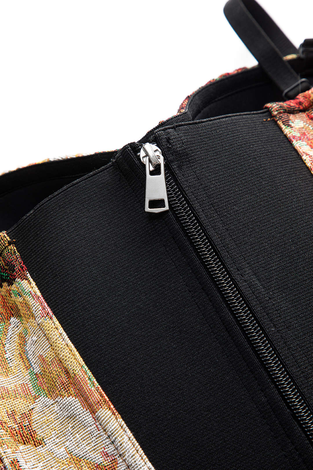 Haut Caraco Bustier Jacquard Sans Bretelles