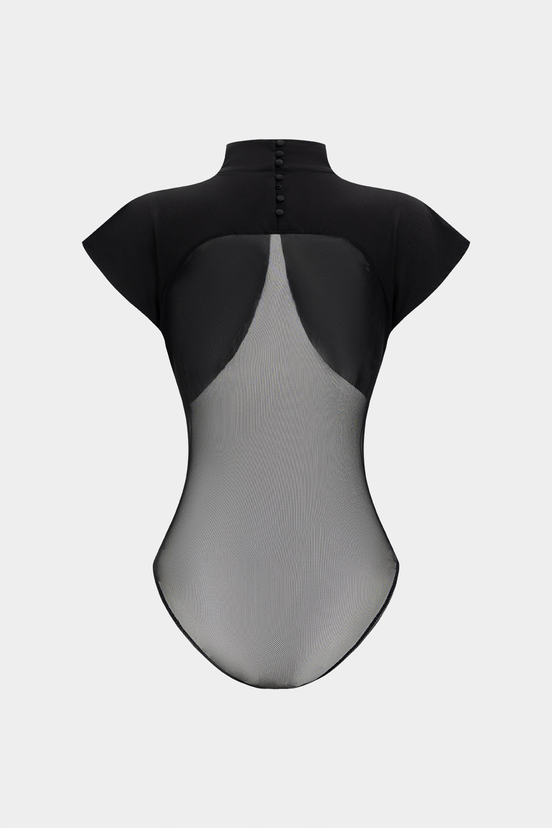 Patchwork Mesh Short Sleeve Bodysuit