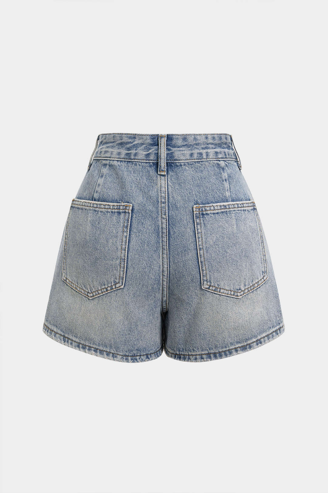 Denim Button Shorts