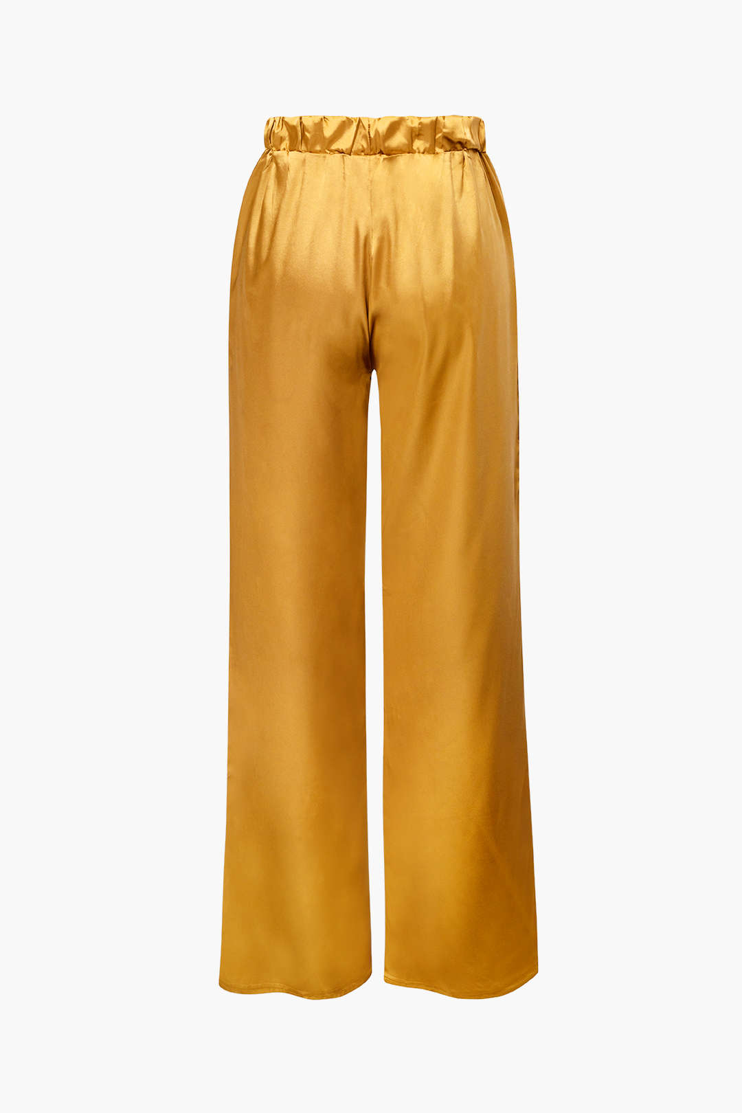 Ensemble chemise à manches longues boutonnée en satin et pantalon