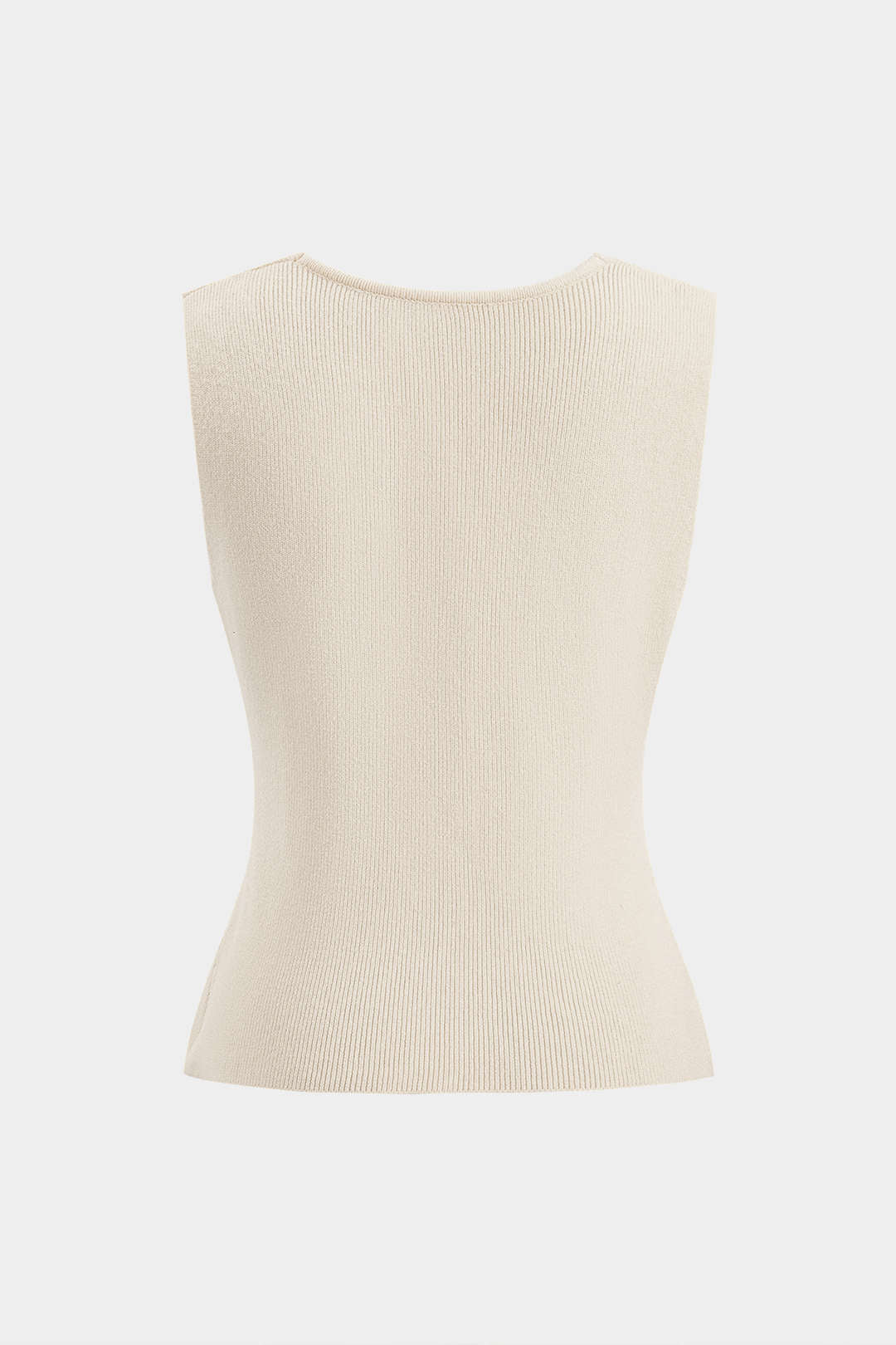 Knit Metallic Button Tank Top