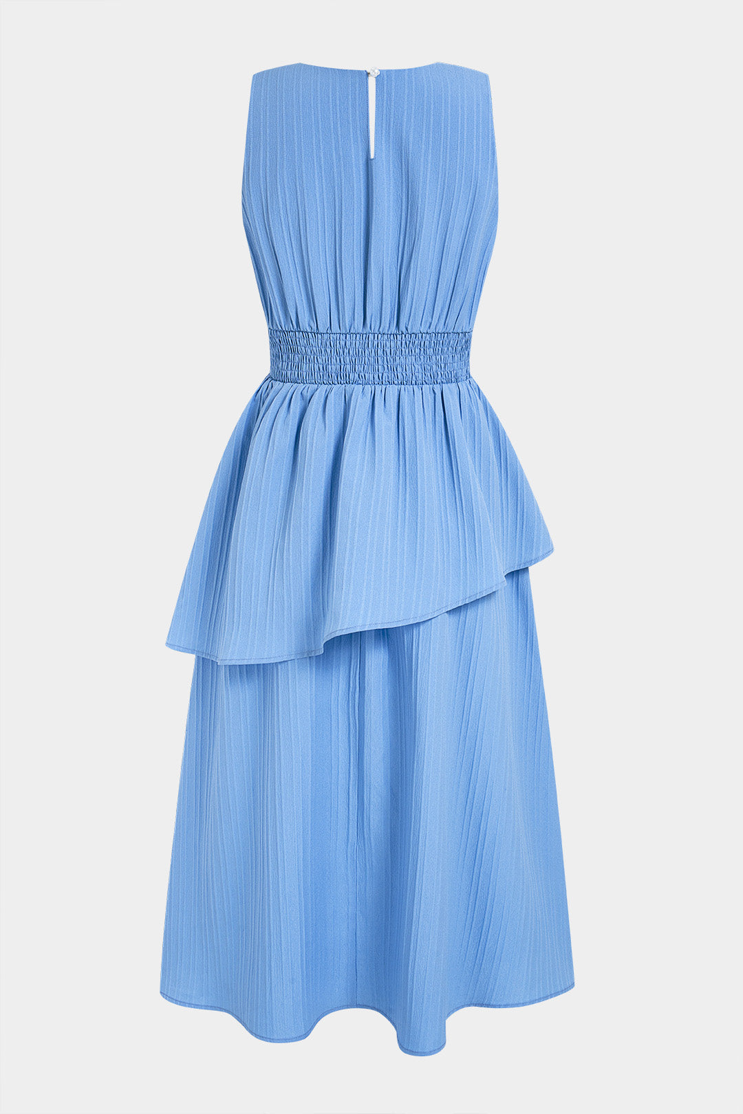 Maxikleid mit Rundhalsausschnitt, asymmetrischer Raffung und Cut-Outs