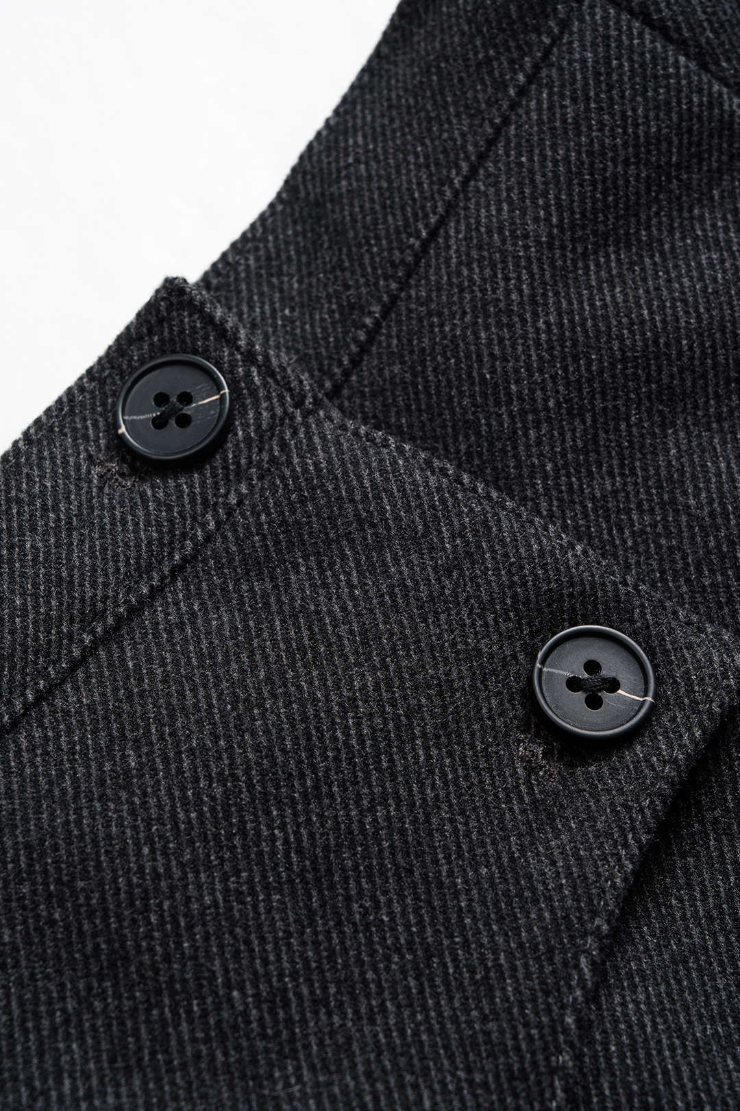 Asymmetrical Button Straight Pants