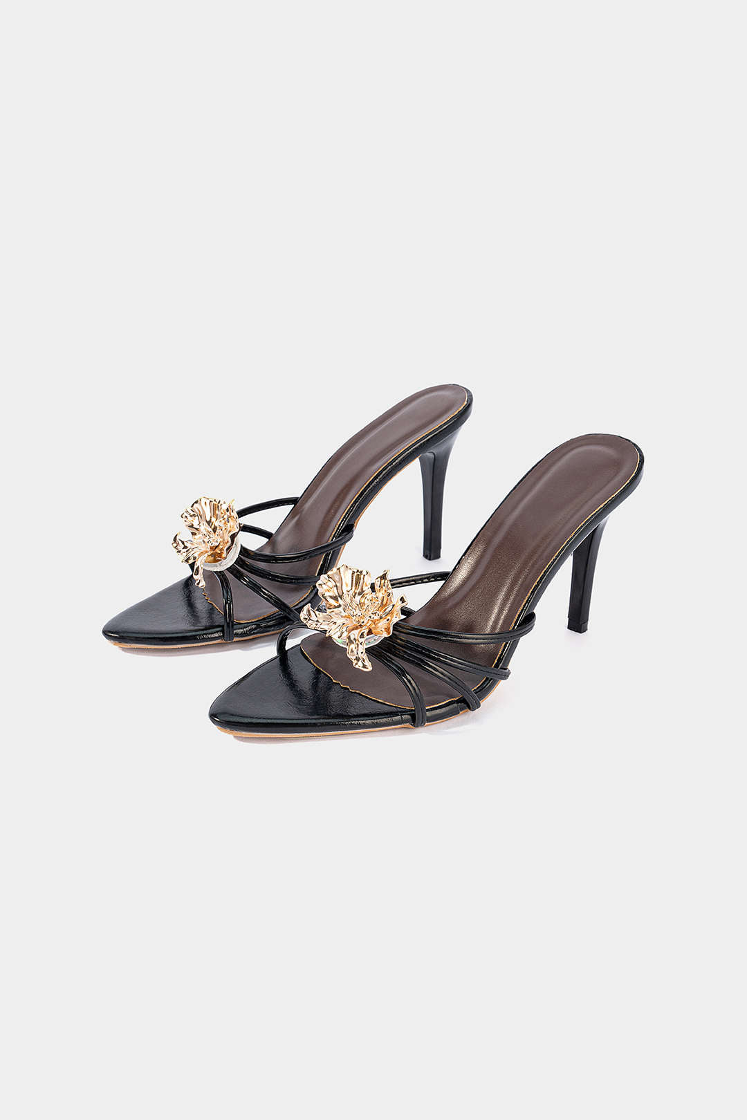 Irregular Metallic Heels