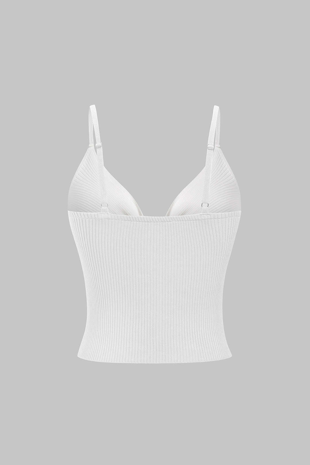 Strick-V-Ausschnitt Twist-Knoten Cami-Top