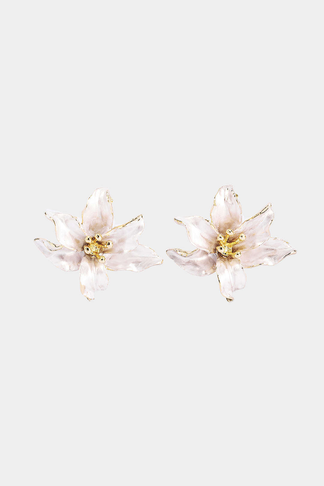 3D-Blumenohrringe aus Legierung