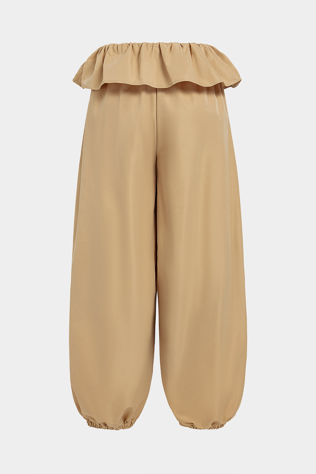 Einfarbige geraffte Ballonhose