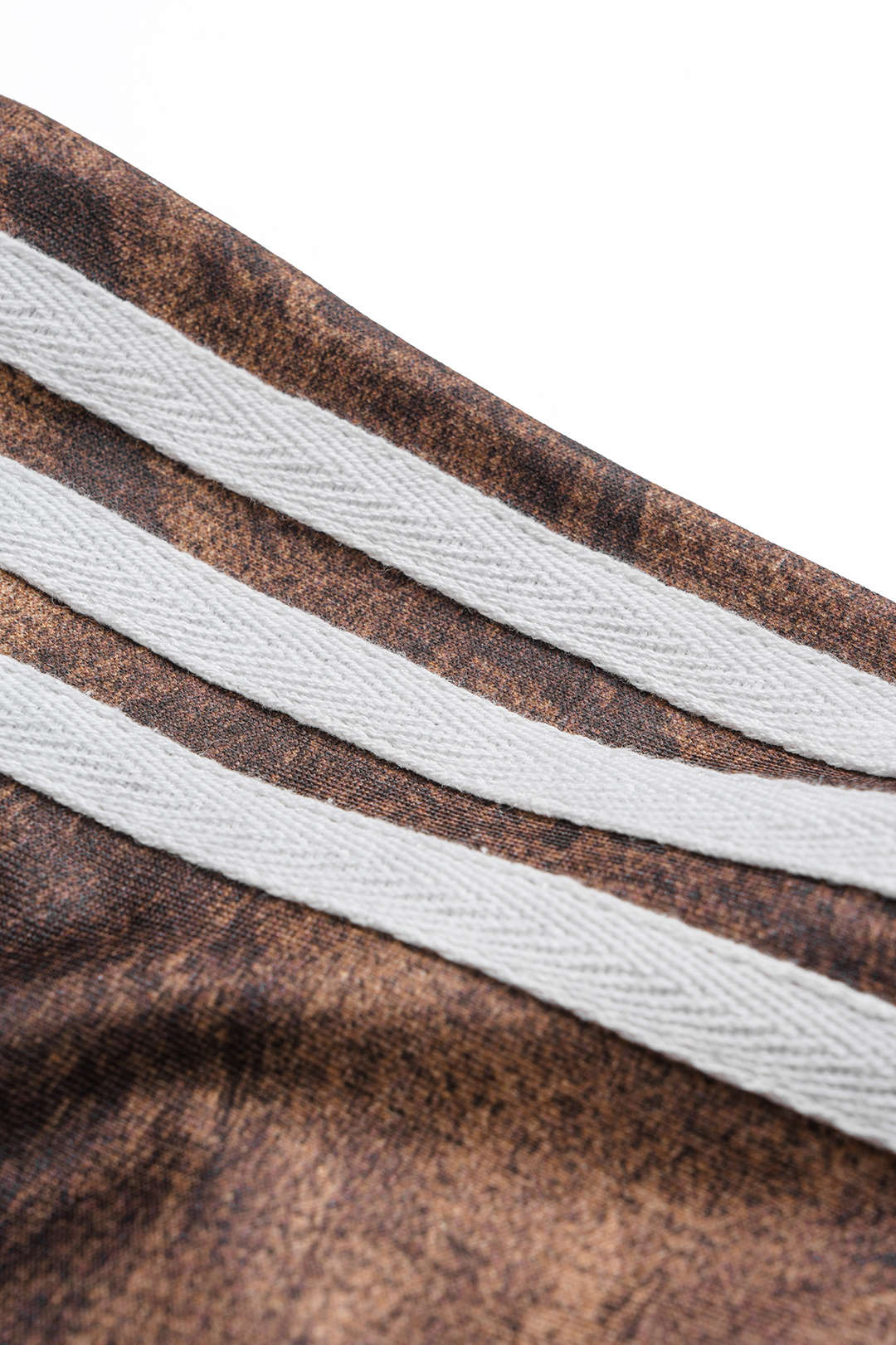 Leopard-Streifen-Druck Rundhals Kurzarm Body