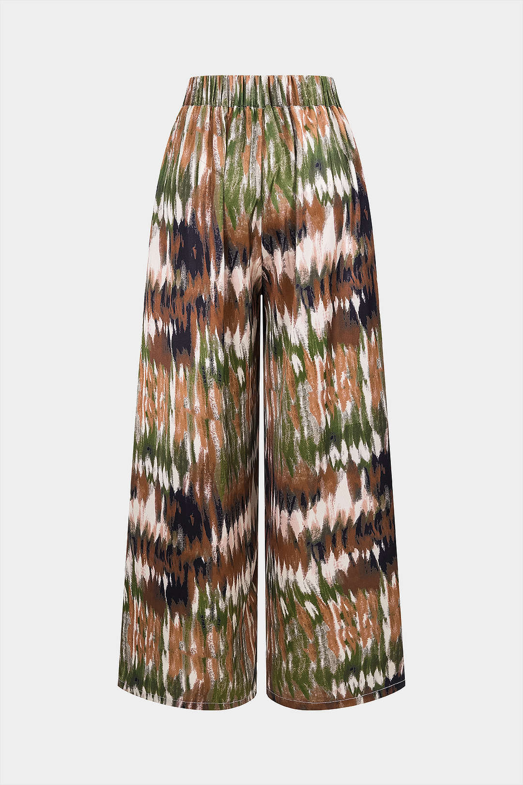 Ombre-Satinhose mit hoher Taille und weitem Bein
