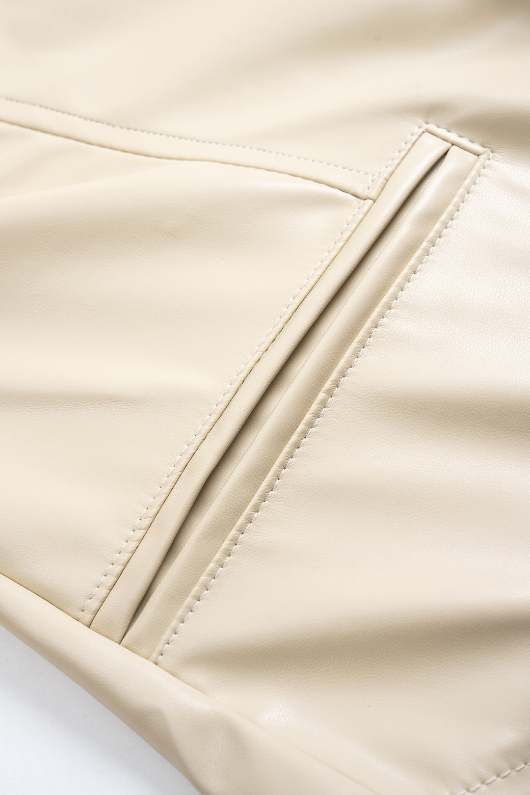 Haut bustier sans bretelles en similicuir à boutons