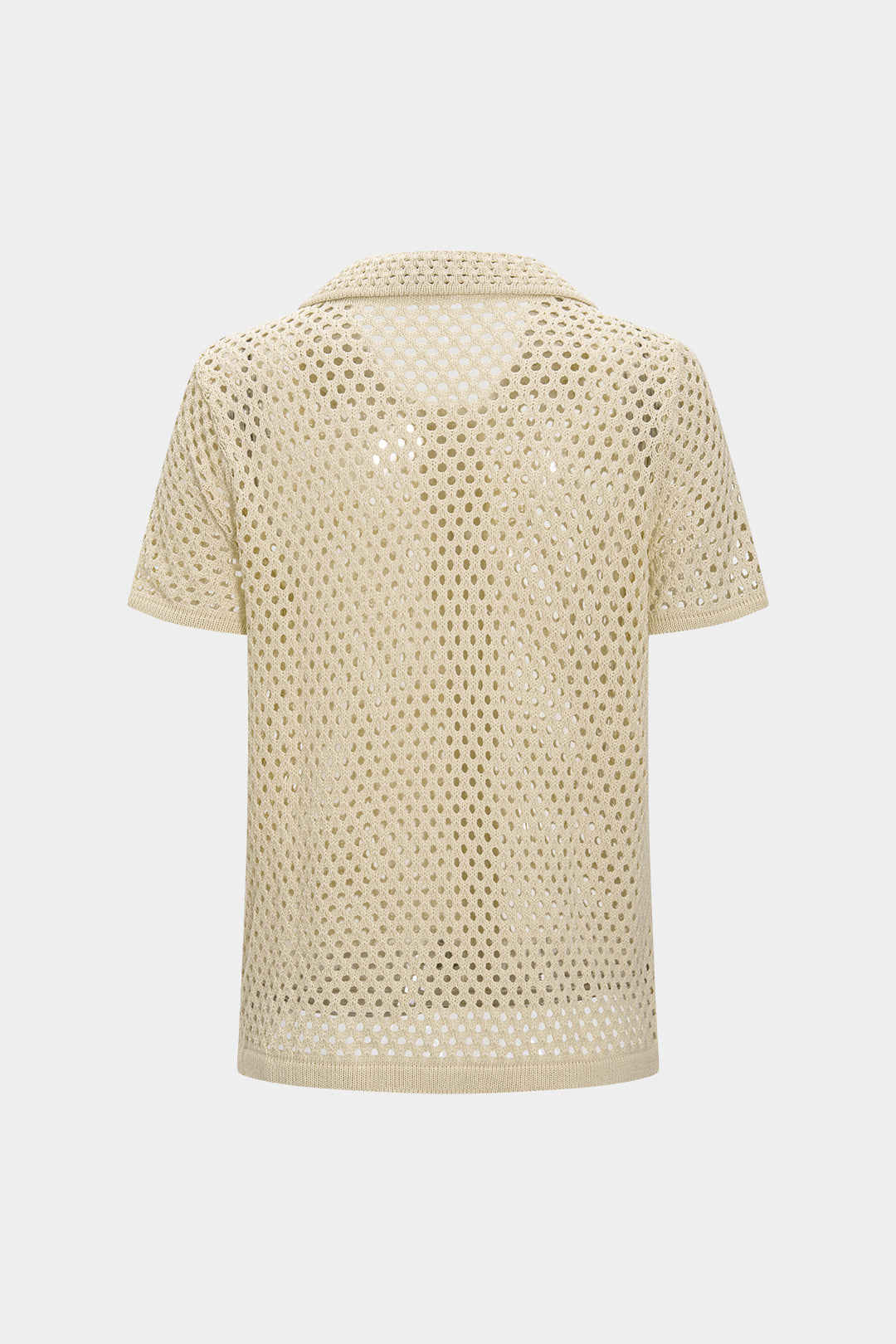 Gestricktes Oberteil mit Knöpfen, Cut-Out und kurzen Ärmeln und Shorts Set