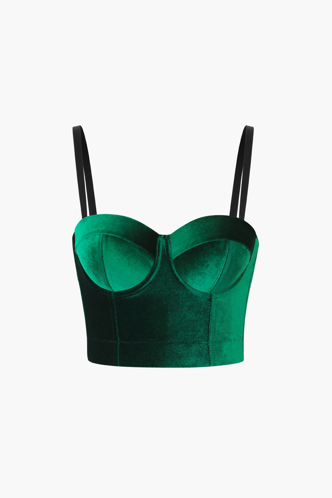 Haut caraco bustier en velours