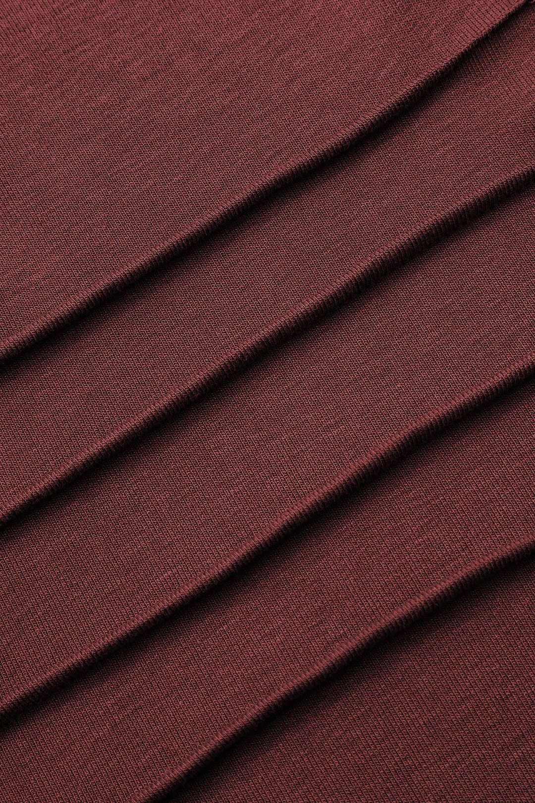 Robe longue fendue drapée à manches longues, col montant et effet portefeuille
