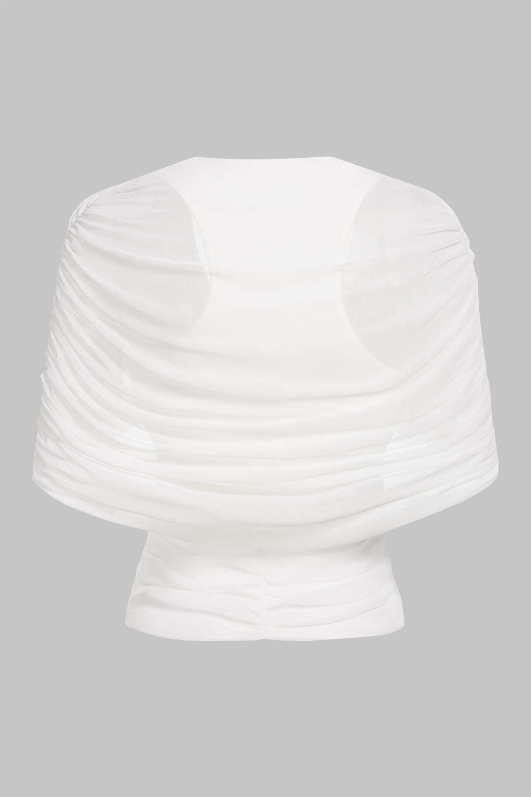 T-shirt froncé en maille col en V