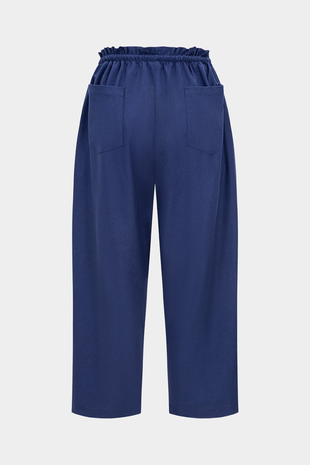 Linen Drawstring Tie-Up Trousers