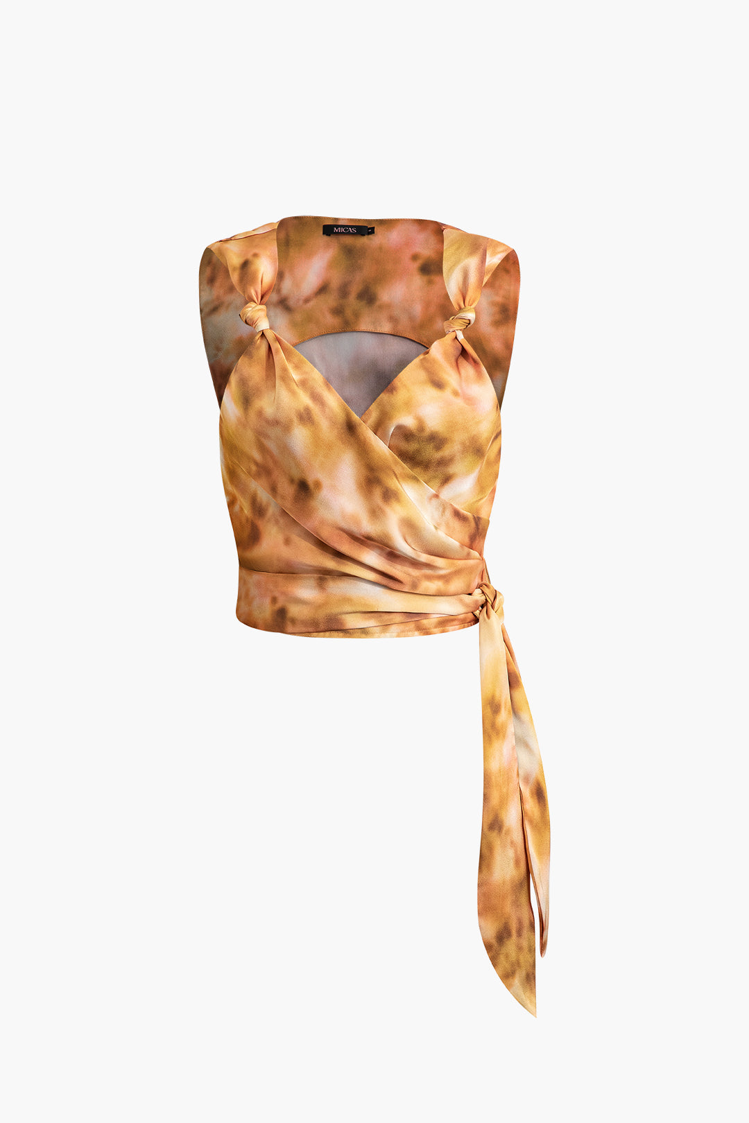 Débardeur à nœud torsadé Tie Dye