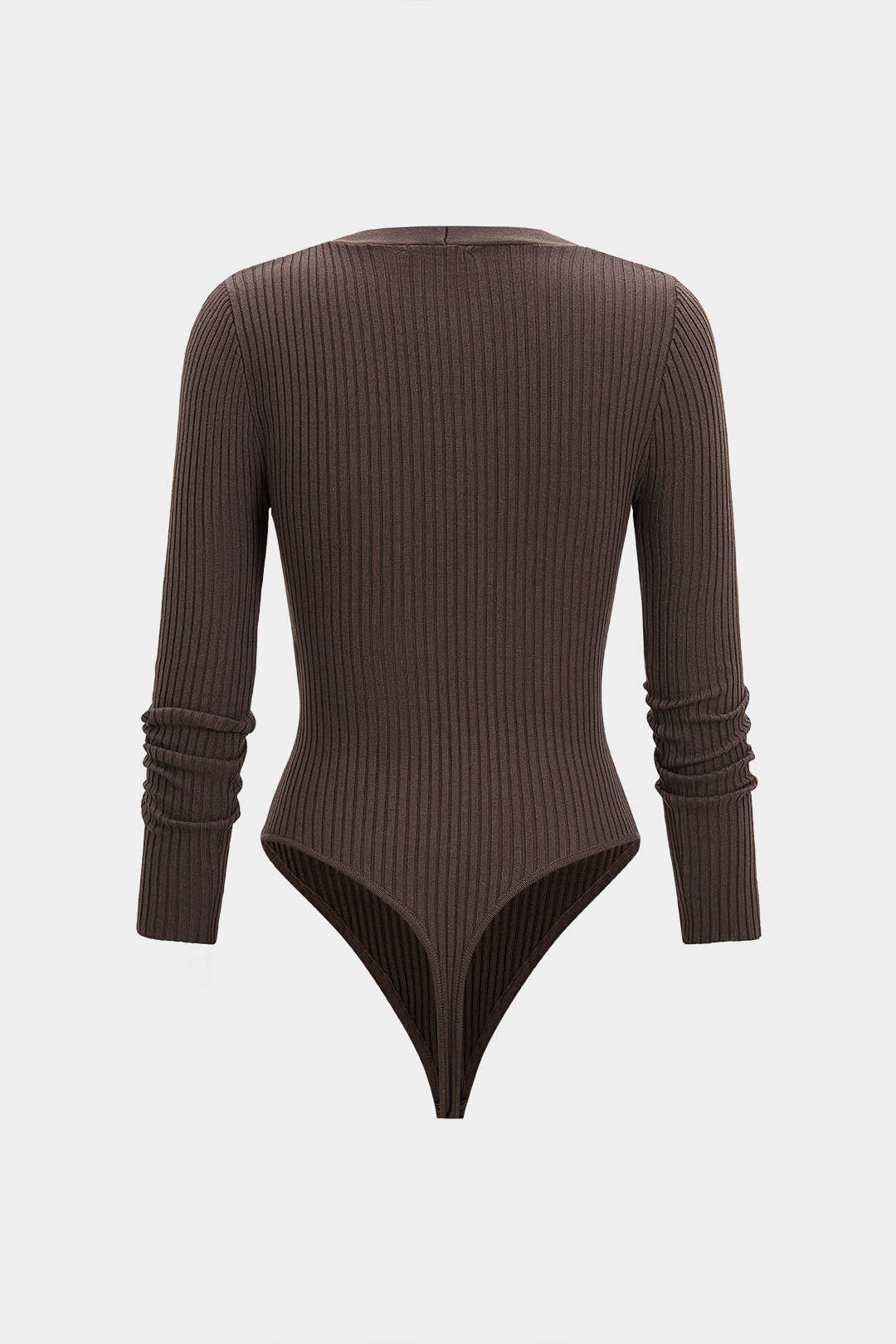 Knit V-Neck Long Sleeve Bodysuit