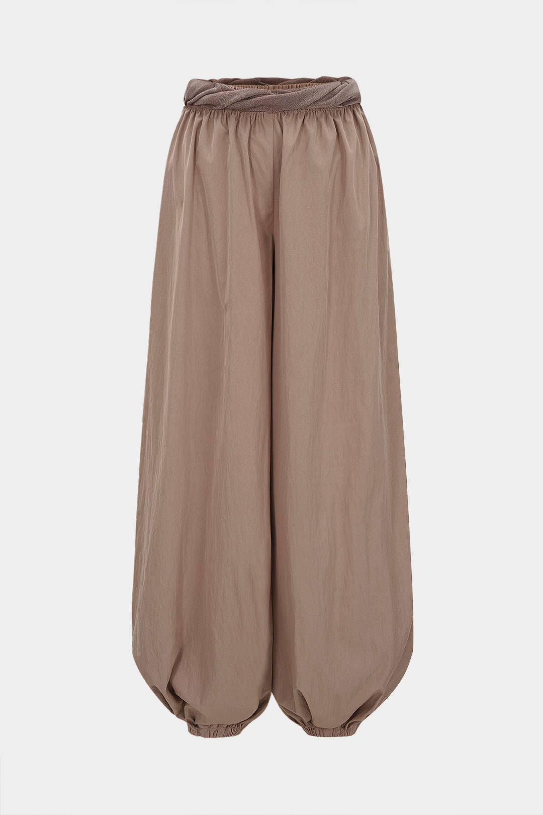 Patchwork Shirred Balloon Pants