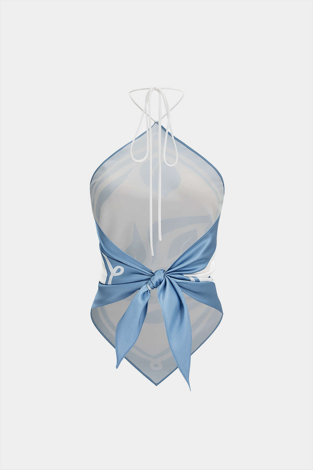 Satin-Neckholder-Top zum Binden