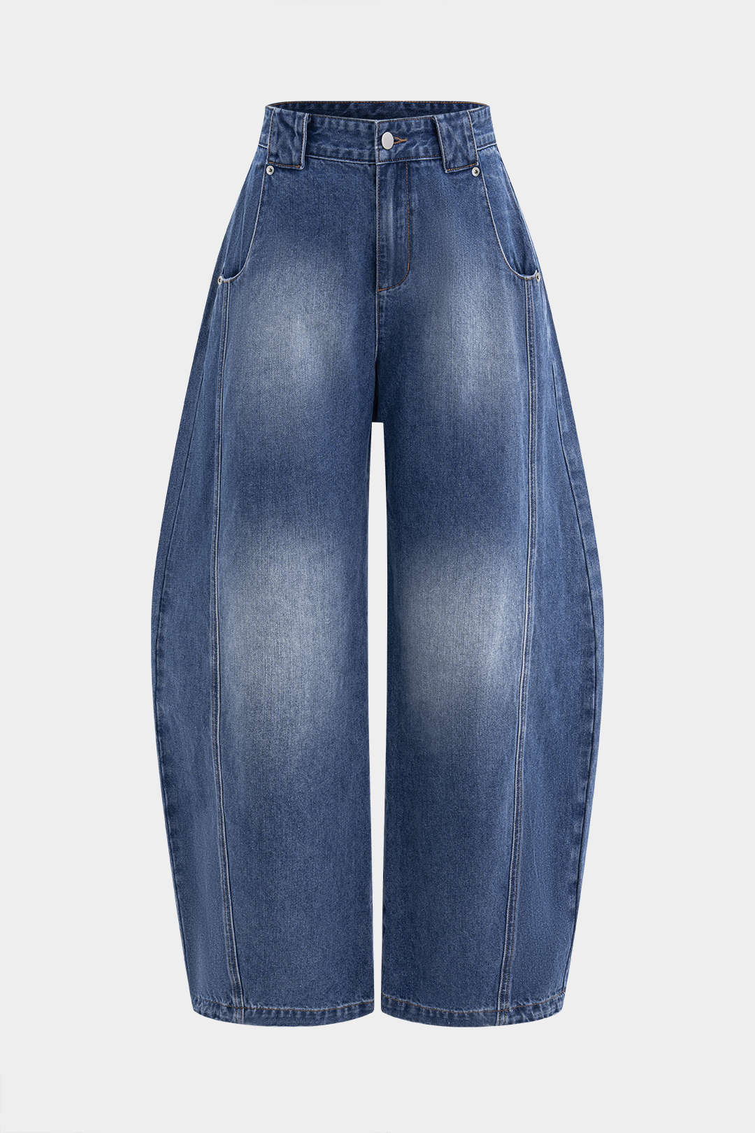 Jean barrel large en denim
