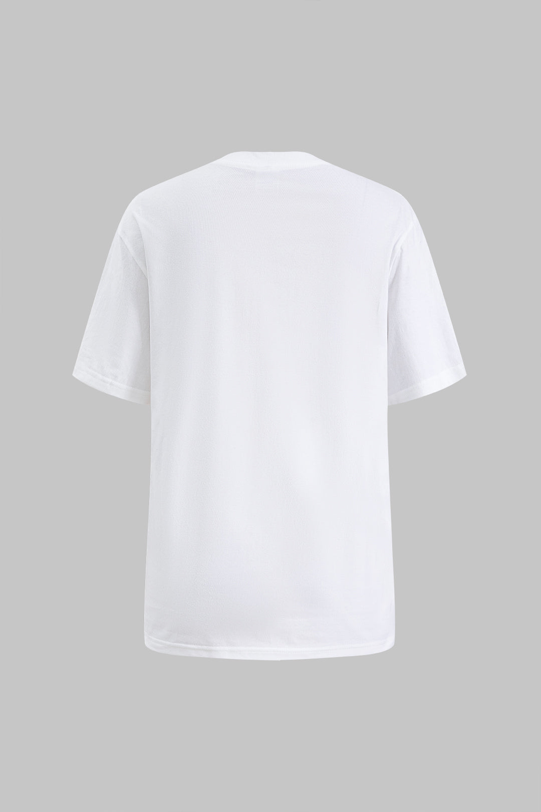 T-shirt à manches courtes et col rond avec imprimé lettre