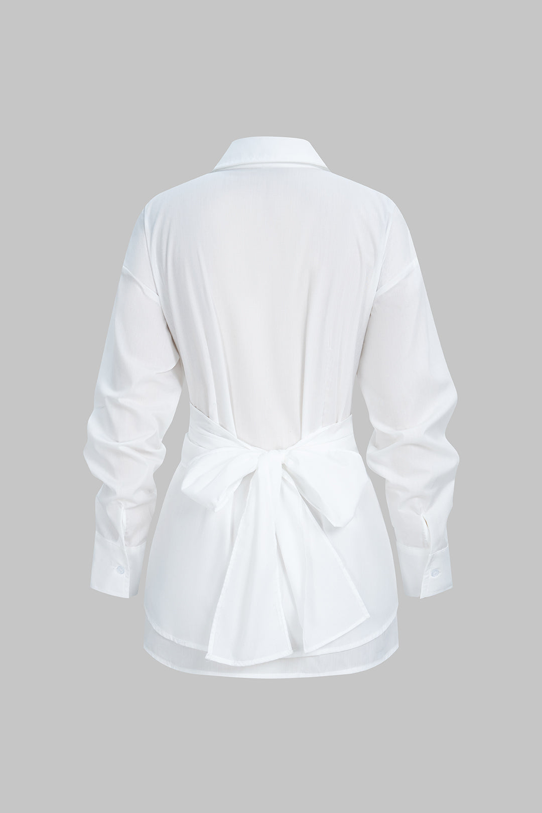 Crossed Button Layered Long-Sleeve Shirt