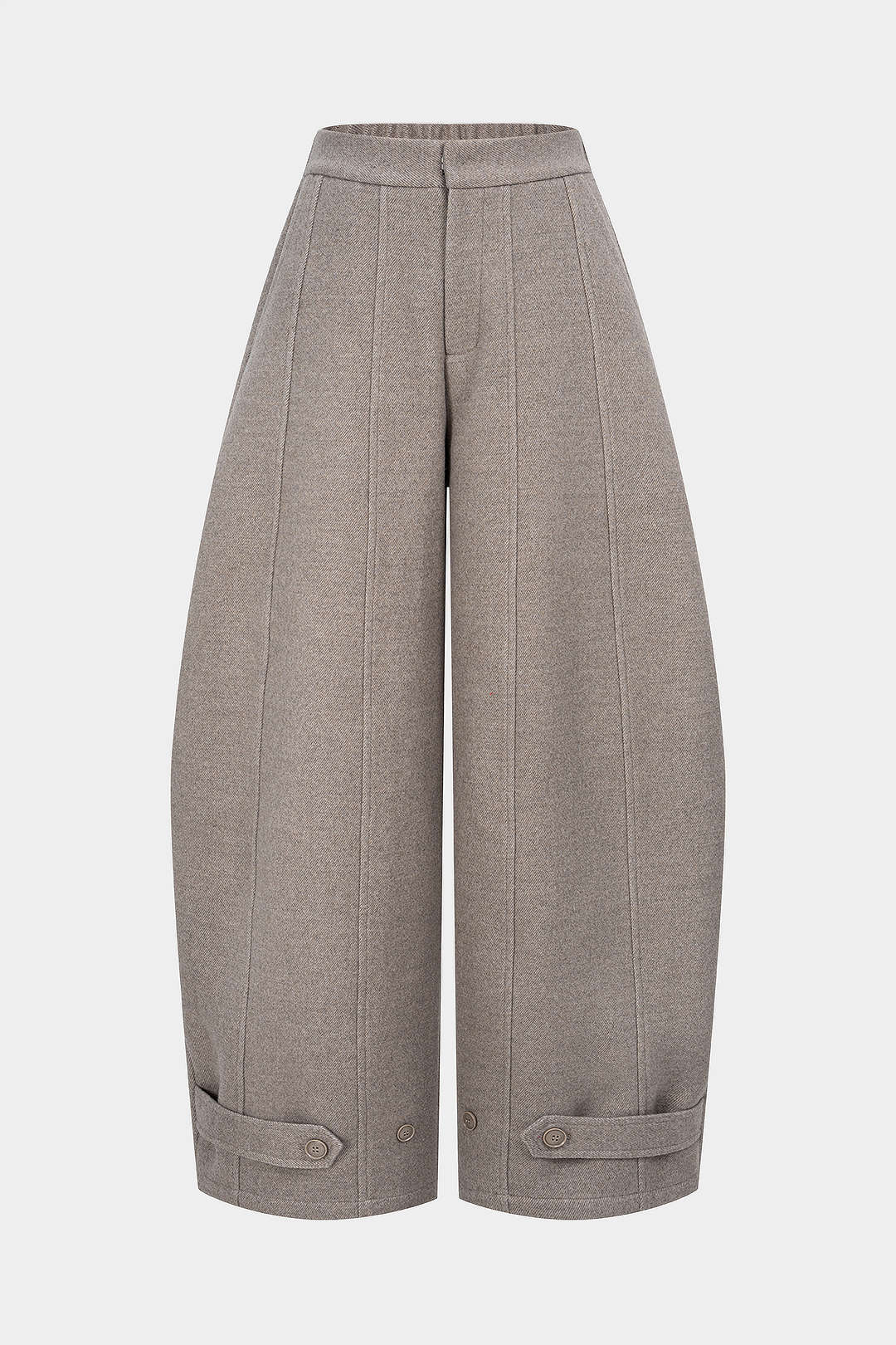 Unifarbene weite Hosen mit Taschen