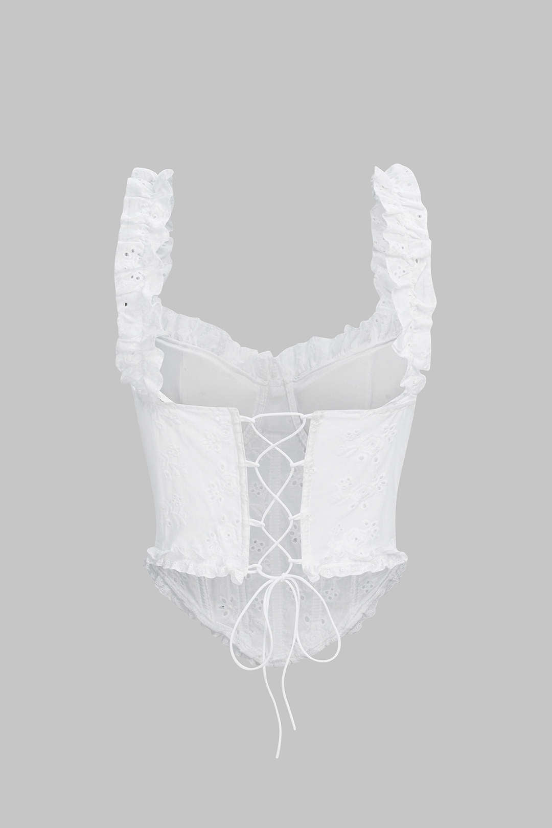 Korsett-Cami-Top mit Muschelsaum