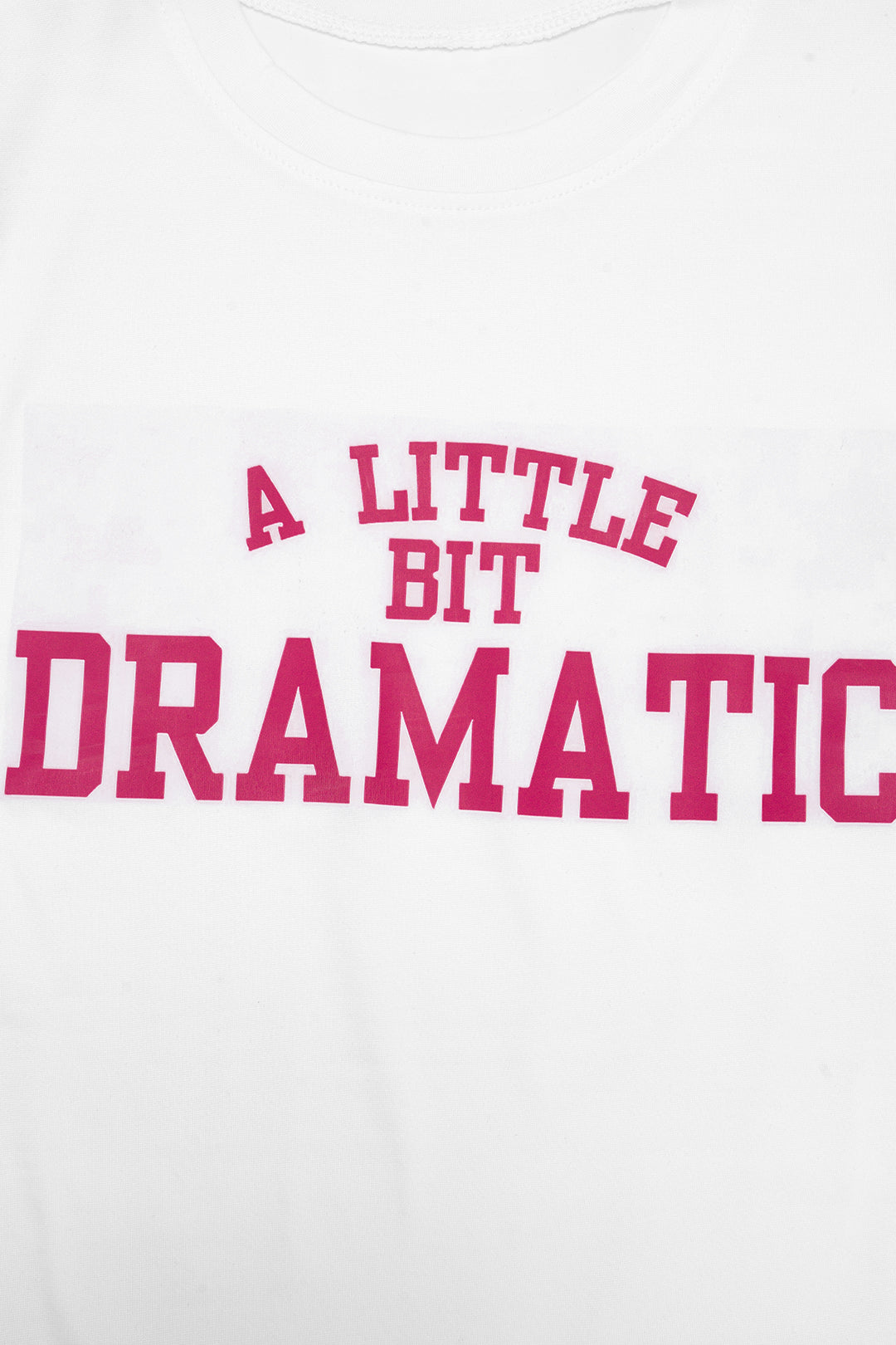 Letter Print Round Neck Short Sleeve T-Shirt