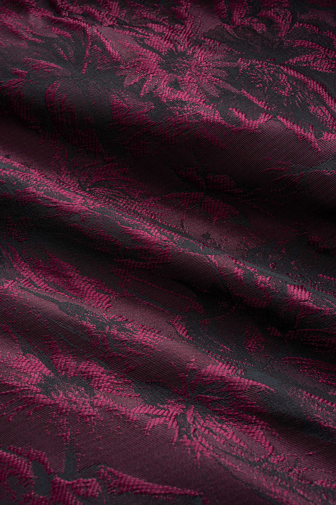 Body à manches longues avec revers cranté en jacquard imprimé floral
