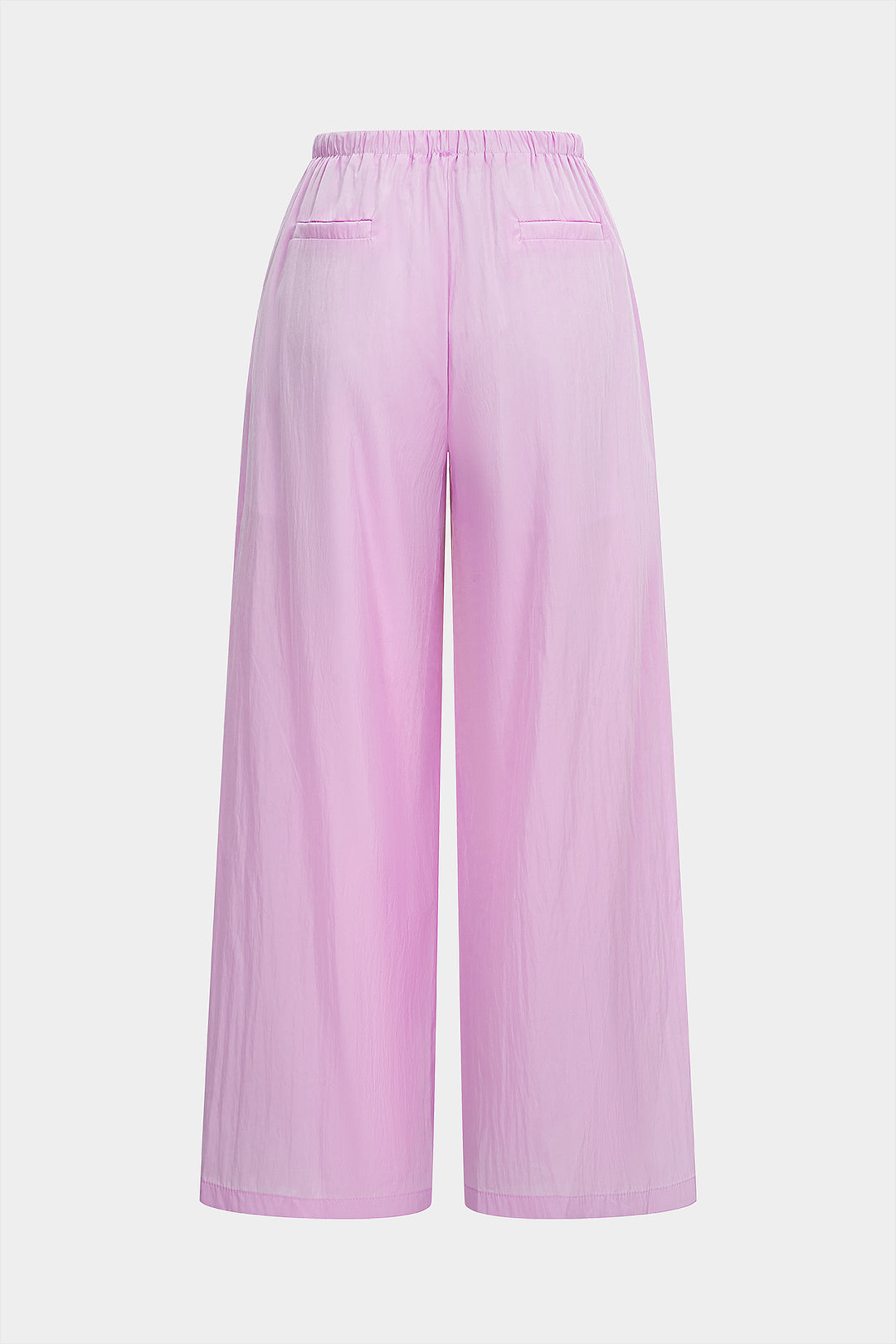 Solid Drawstring Straight Leg Pants