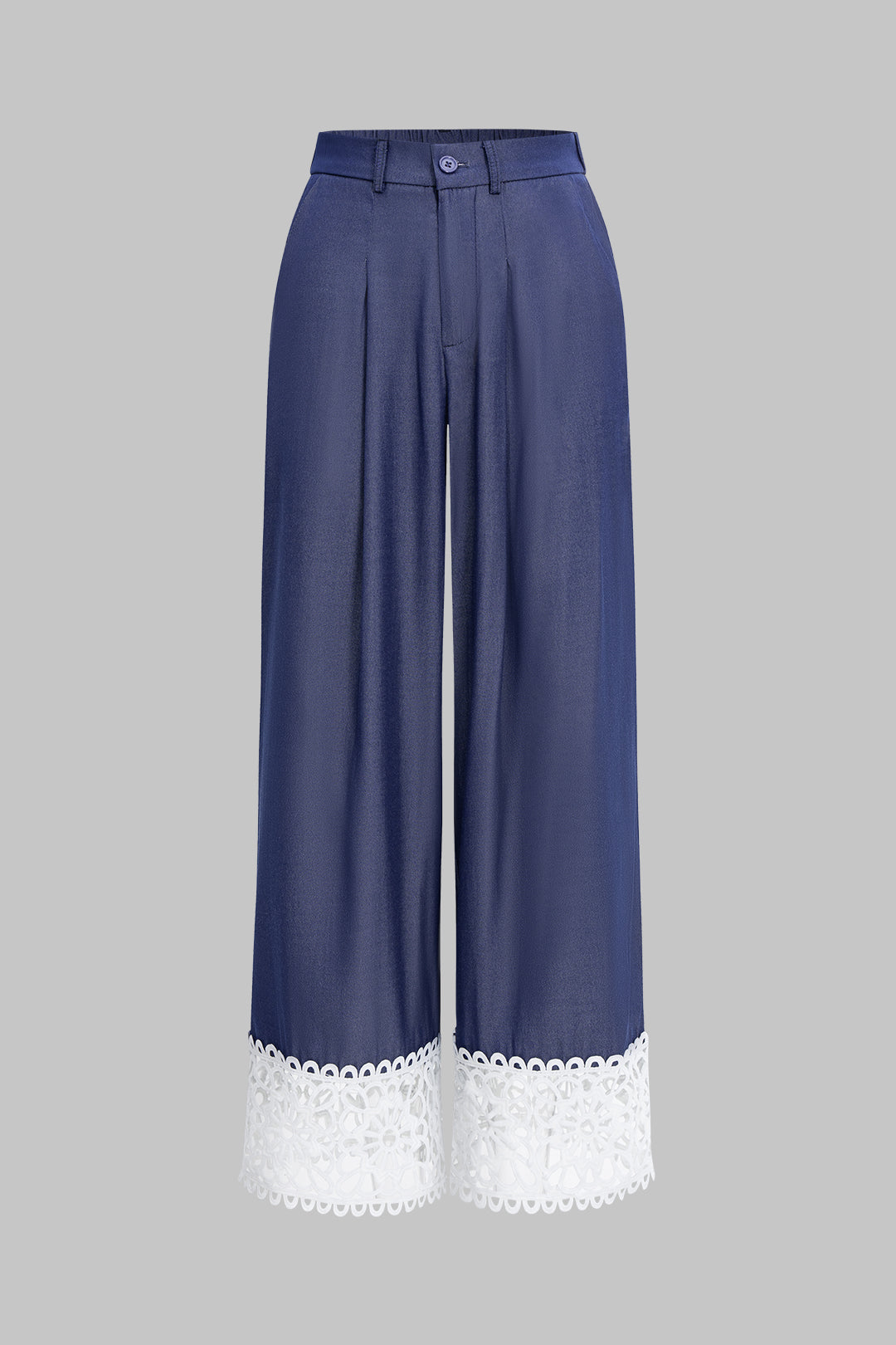 Patchwork Cut Out Wide Leg Trousers