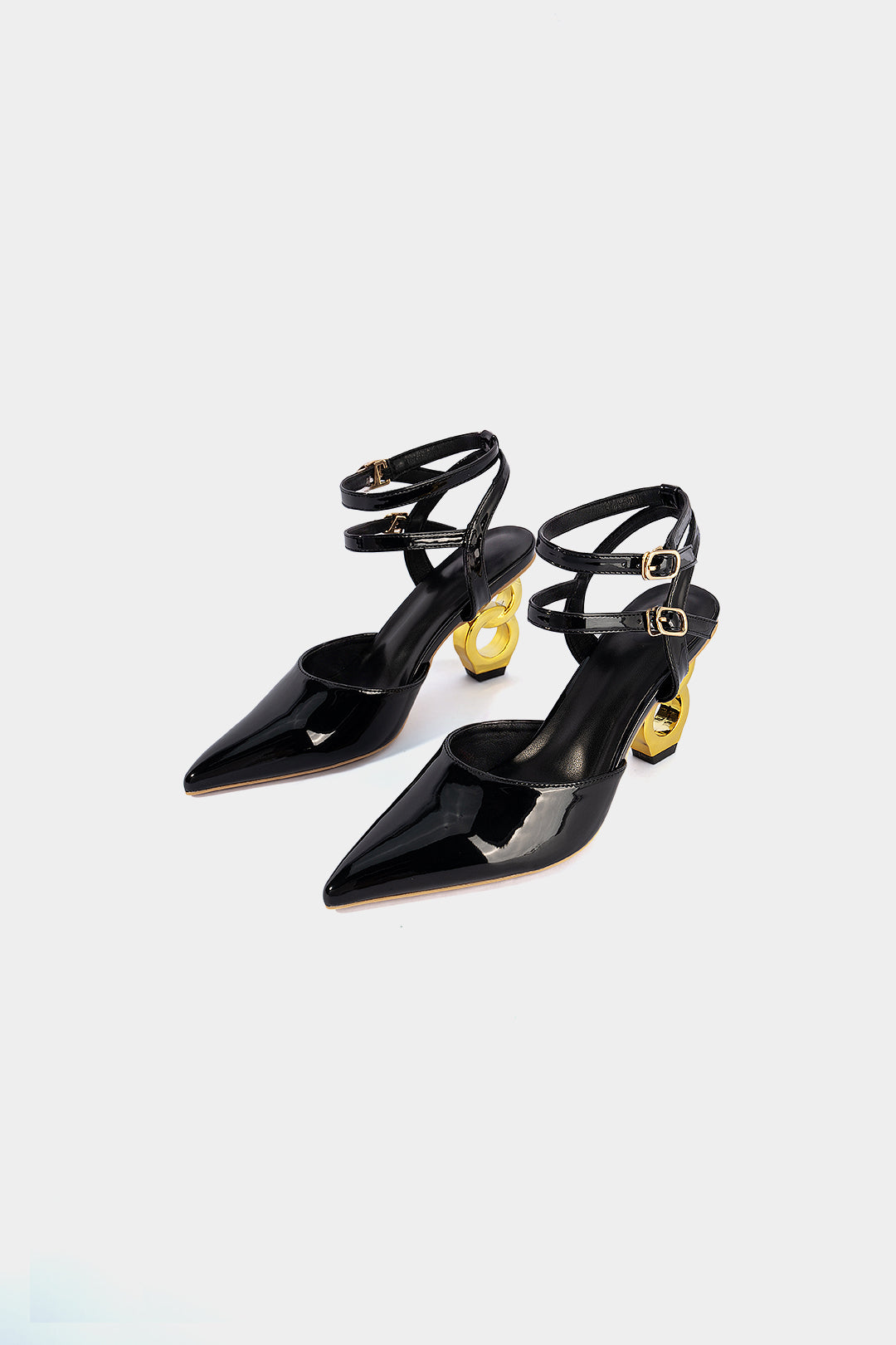 Talons Aiguilles Pointus en Cuir à Brides Croisées