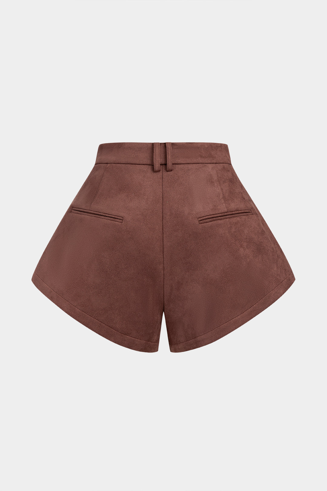 Wildleder-Patchwork-Reißverschluss-Ziertaschen-Shorts