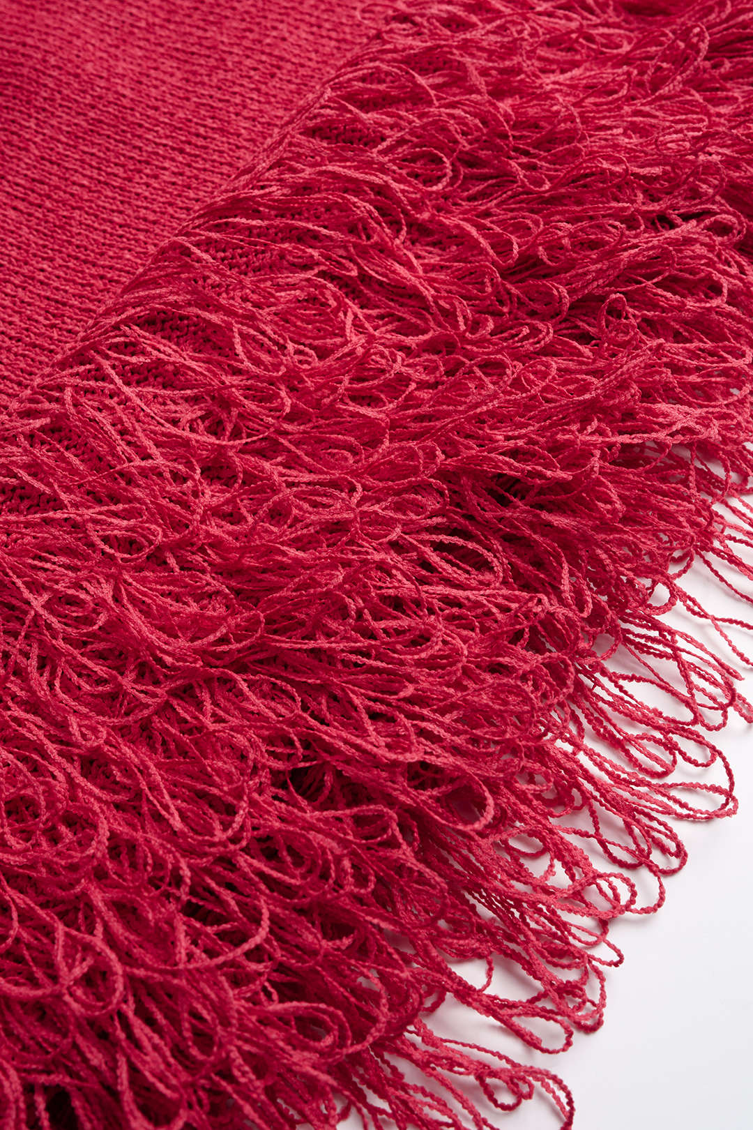 Knit Fringe Long Sleeve Top And Mini Bodycon Skirt Set