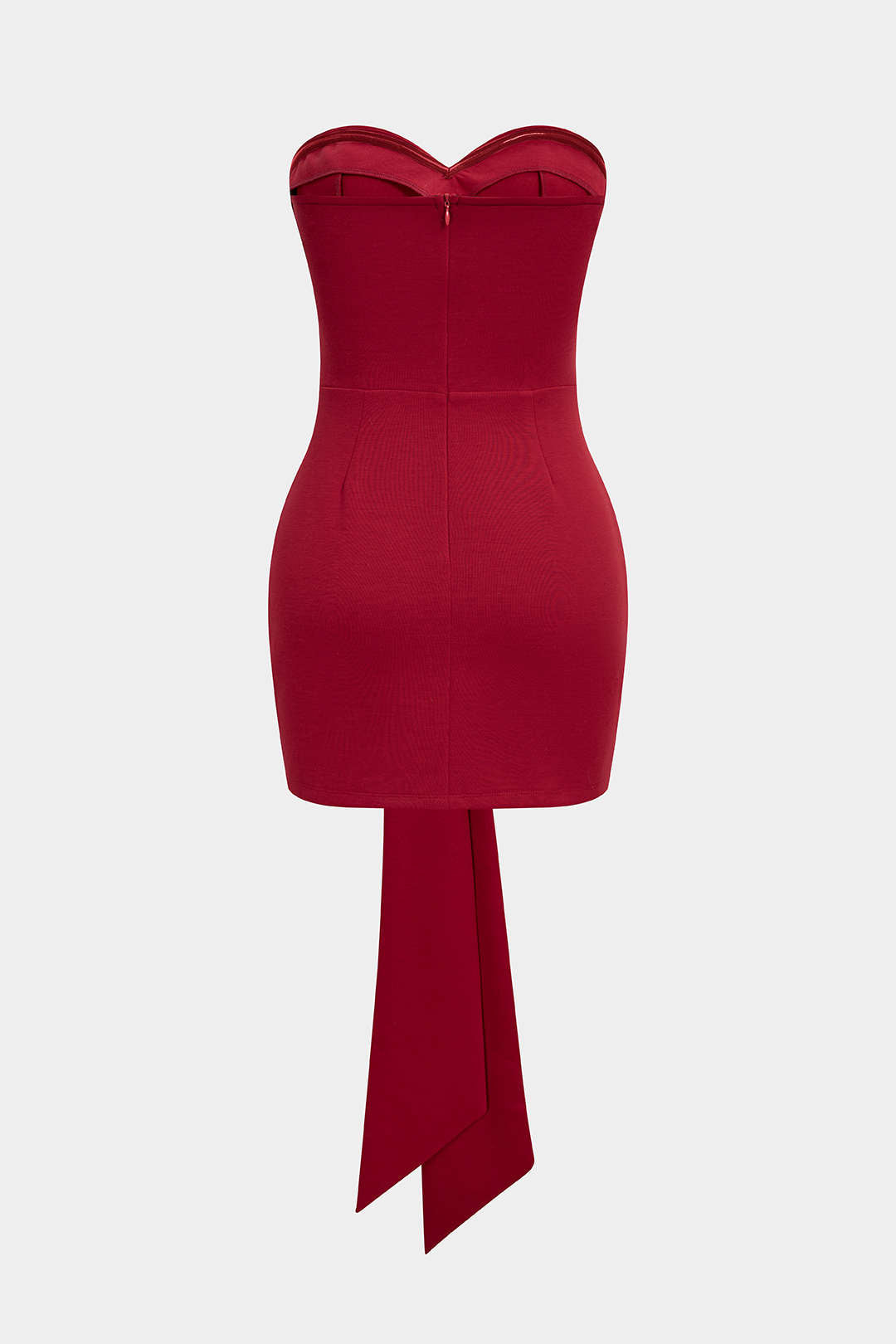 Knotted Strapless Sleeveless Mini Dress