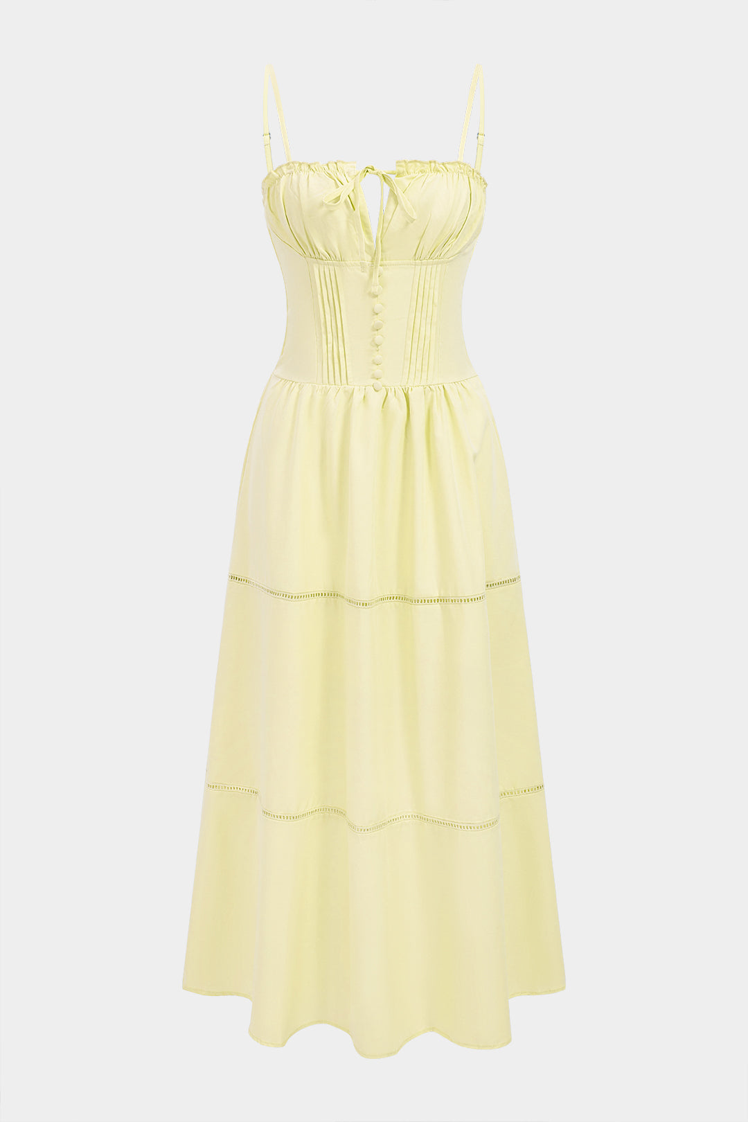 Ruched Tie-Up Hollow Out Sleeveless Slip Maxi Dress
