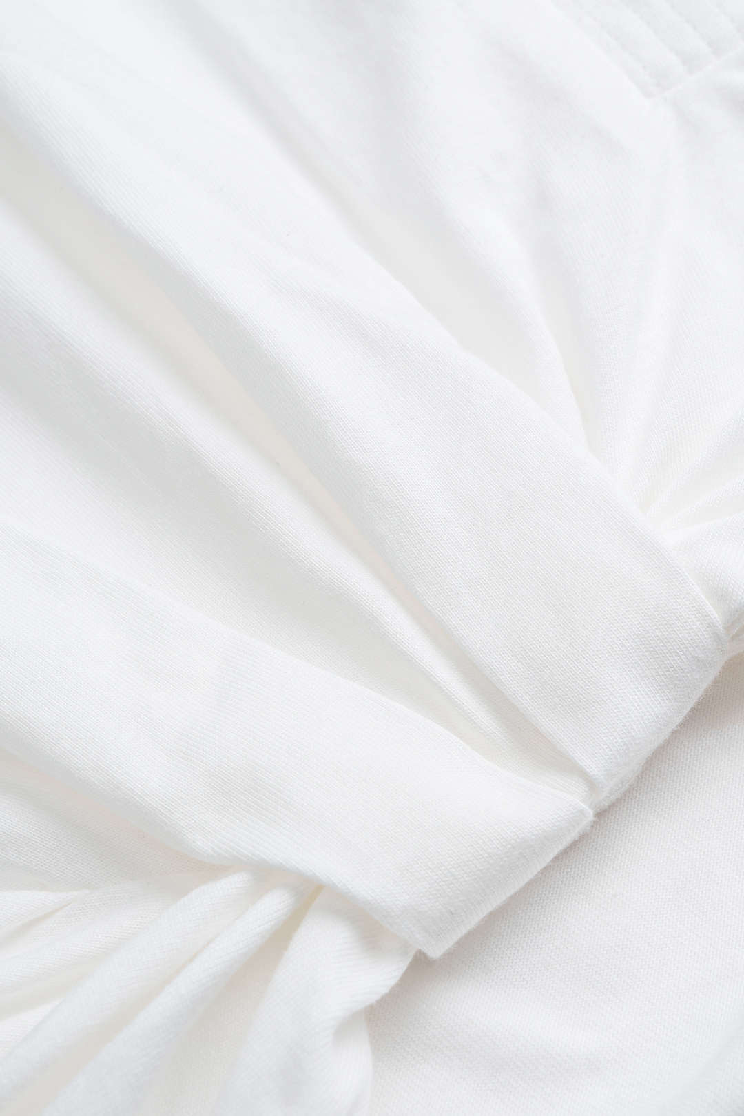 Solid Round Neck Ruched Flutter Sleeve T-Shirt