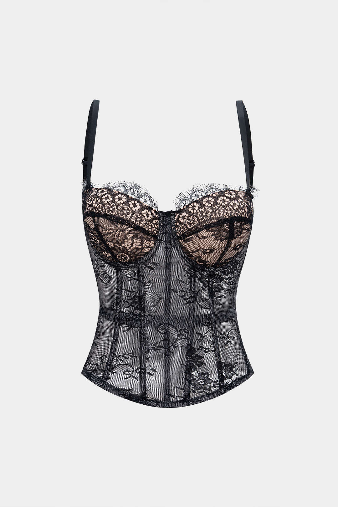 Lace Corset Lace-Up Cami Top