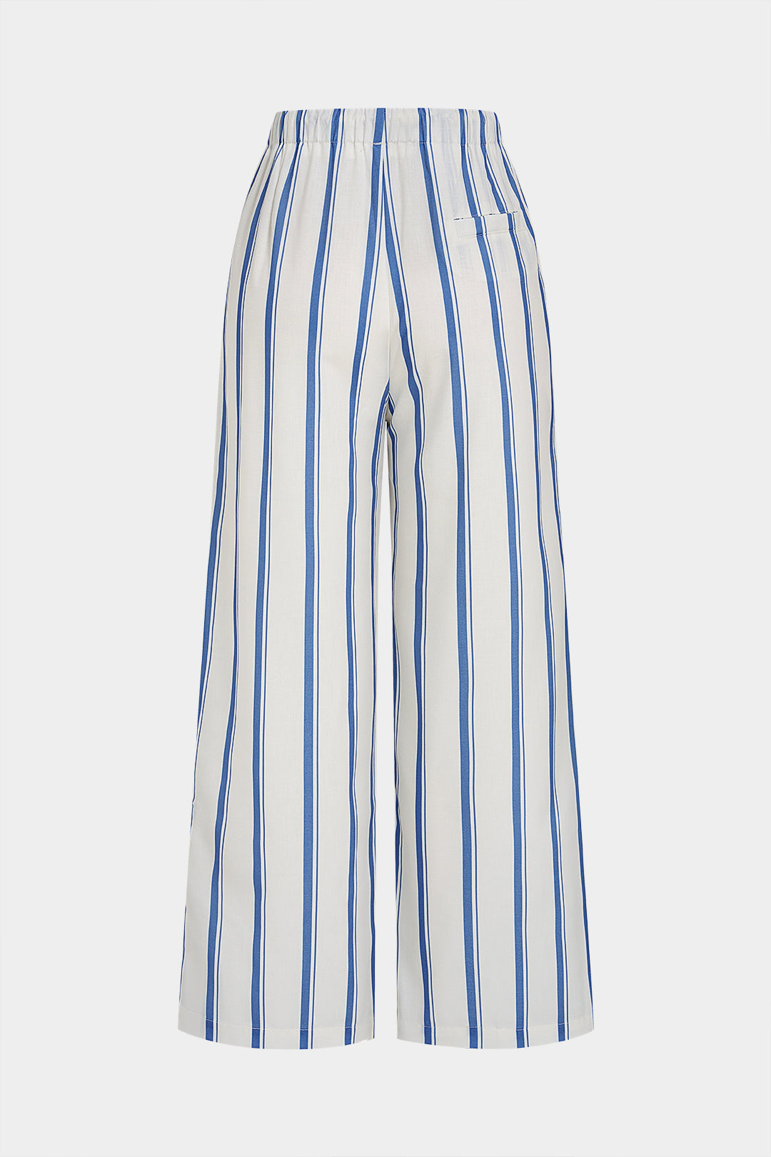 Hose aus Leinen mit Streifen und weitem Bein